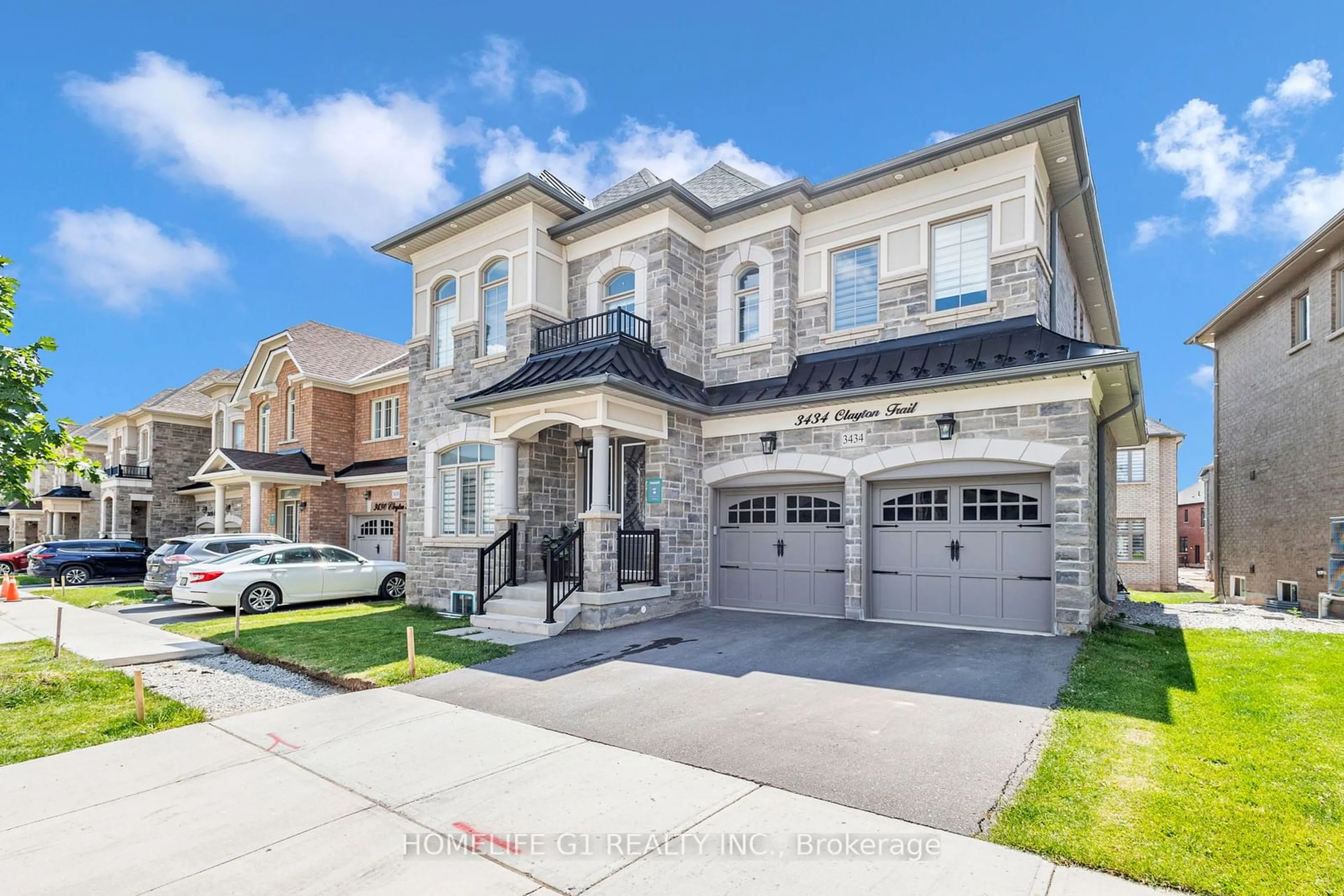 Home with brick exterior material for 3434 Clayton Tr, Oakville Ontario L6H 7C6