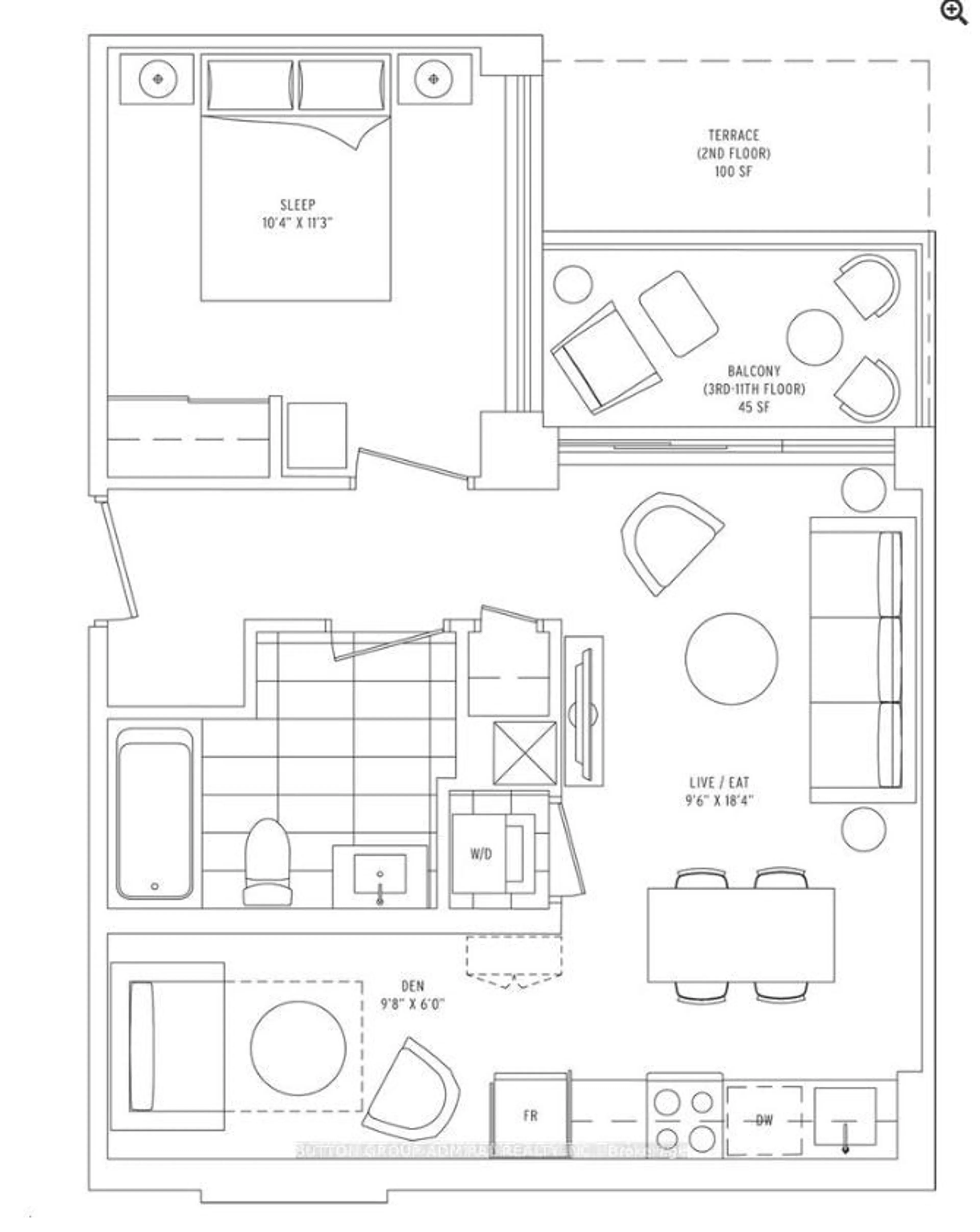 Floor plan for 1787 St. Clair Ave #1103, Toronto Ontario M6N 0B7