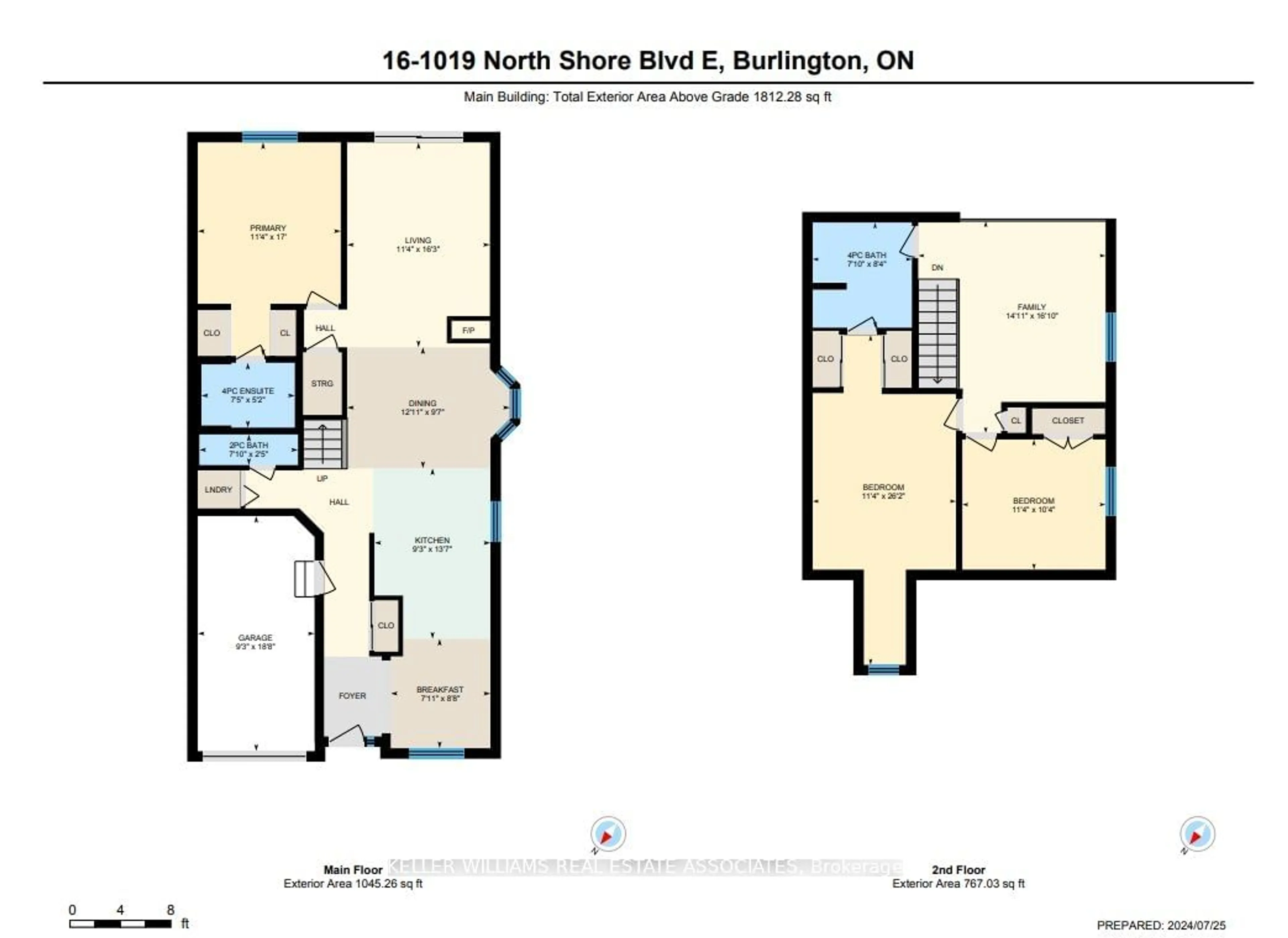 Floor plan for 1019 North Shore Blvd #16, Burlington Ontario L7T 1X8