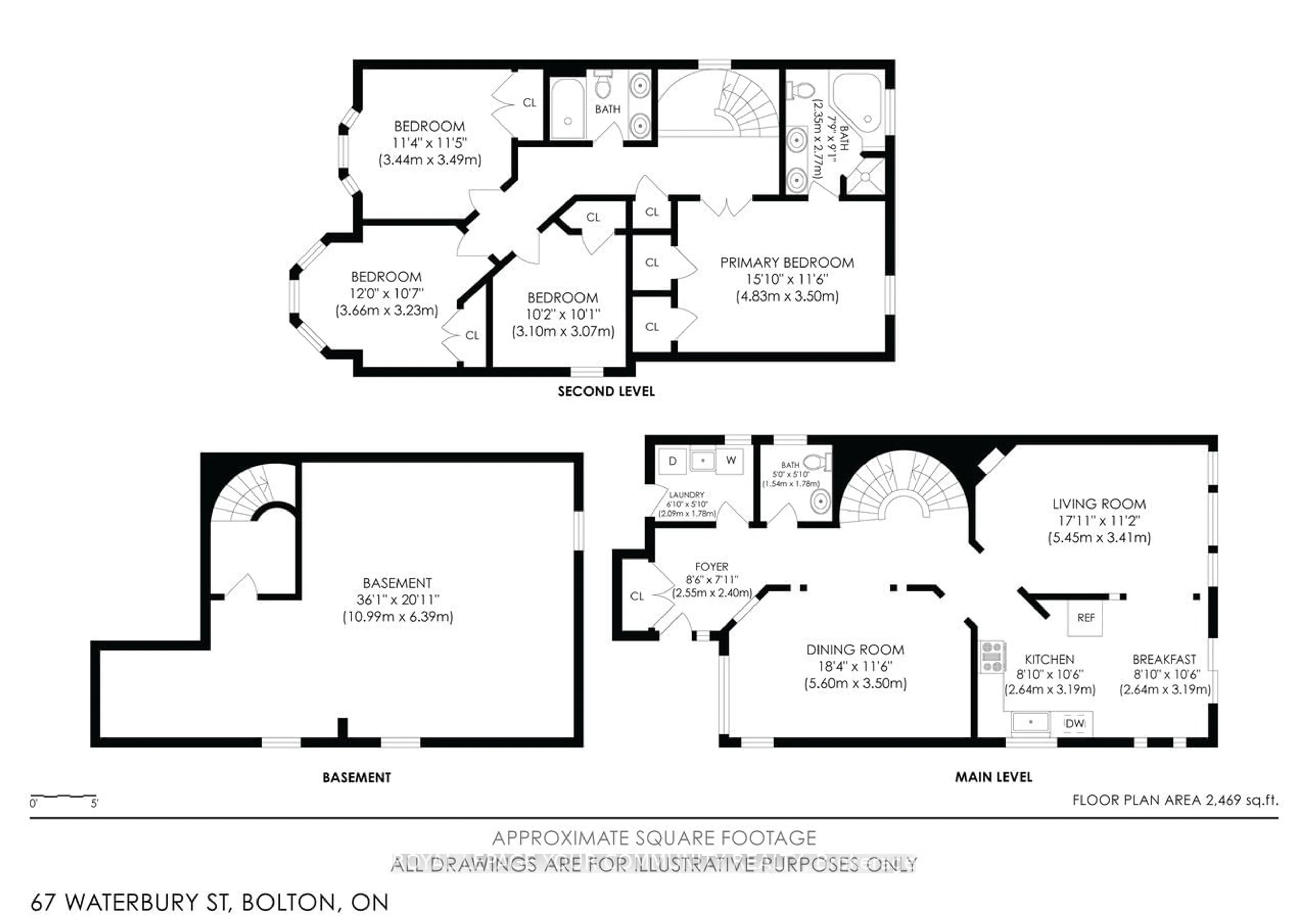 Floor plan for 67 Waterbury St, Caledon Ontario L7E 2G1