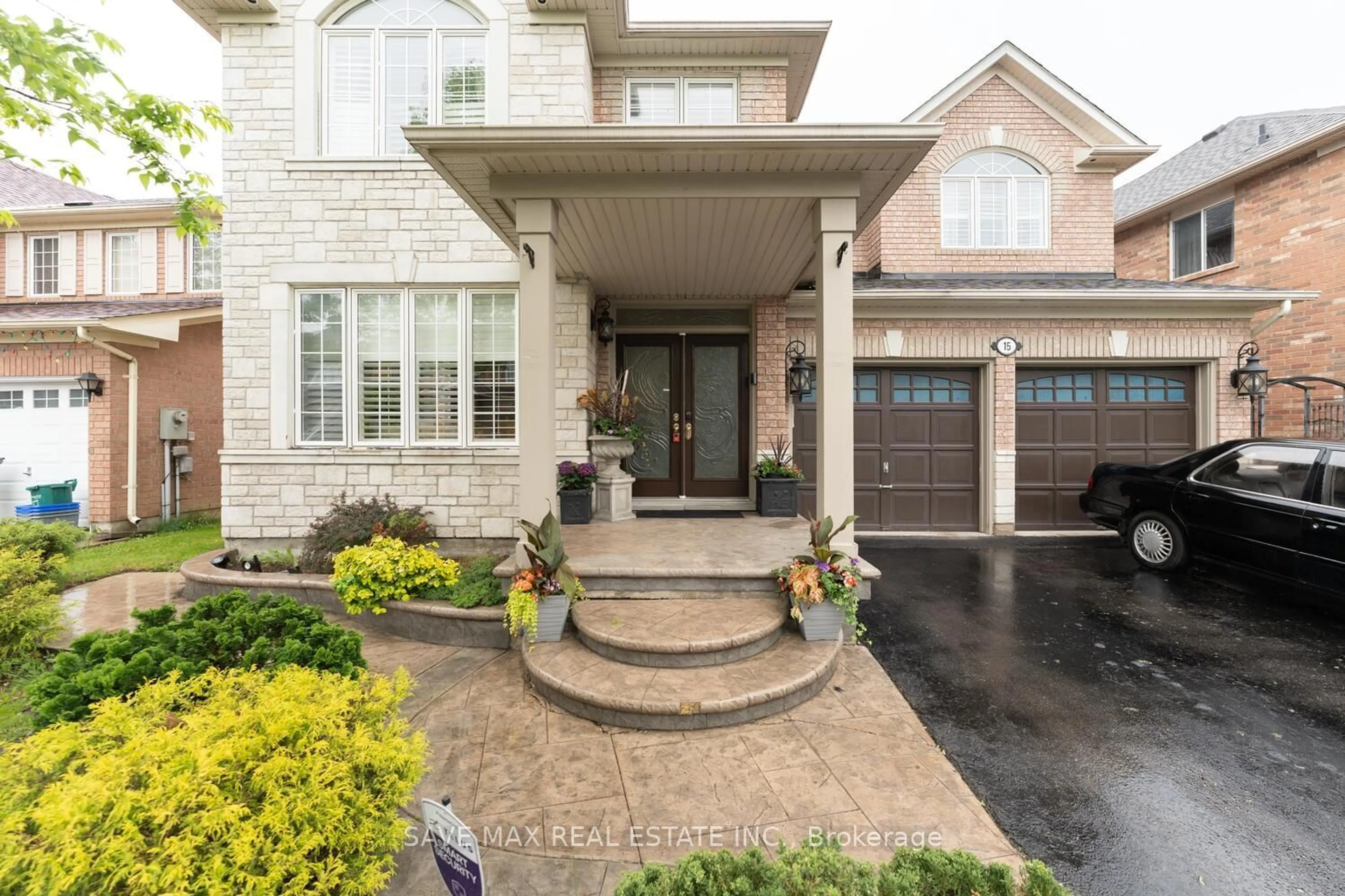 Home with brick exterior material for 15 Balmy Way, Brampton Ontario L6P 1L2