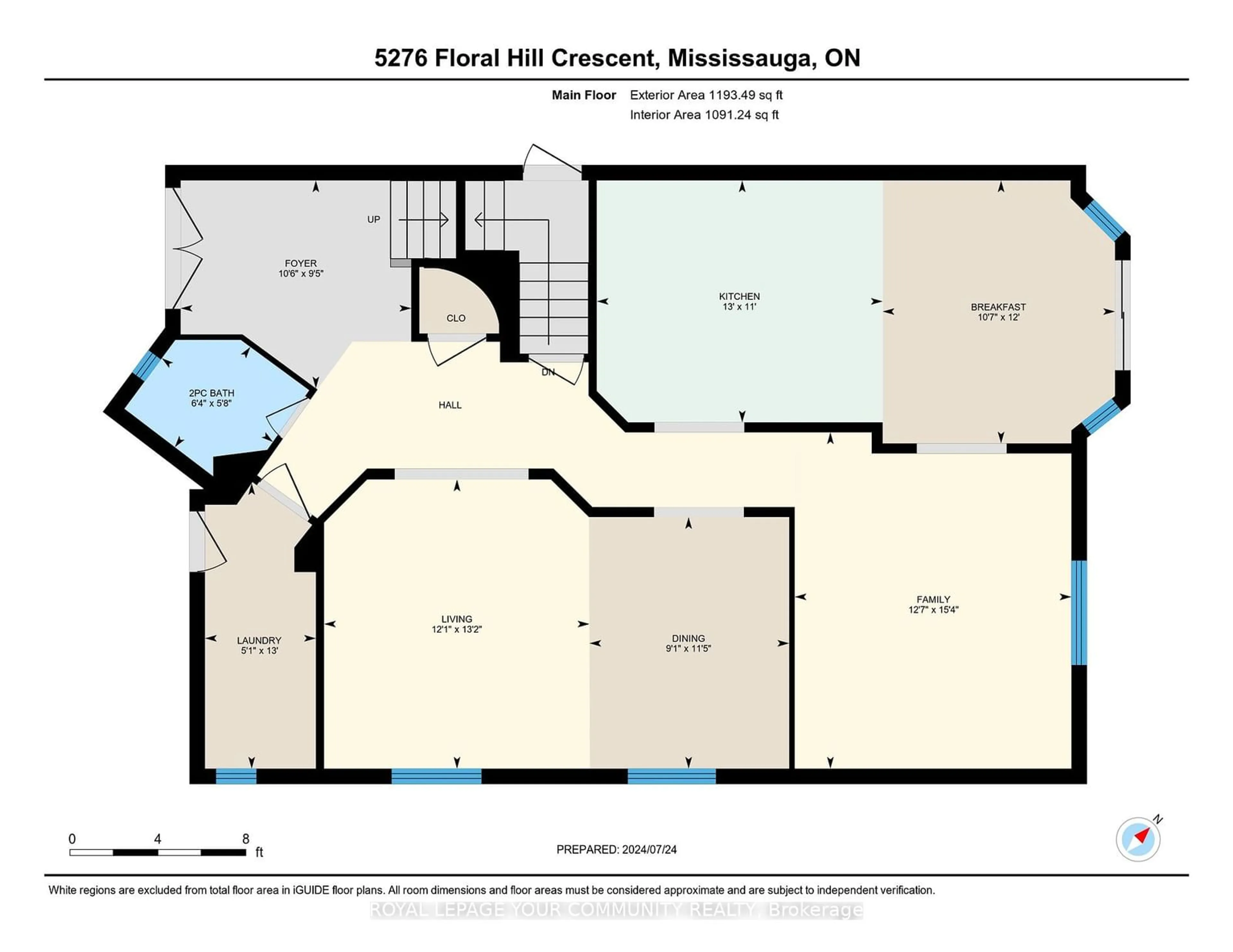 Floor plan for 5276 Floral hill Cres, Mississauga Ontario L5V 1V4