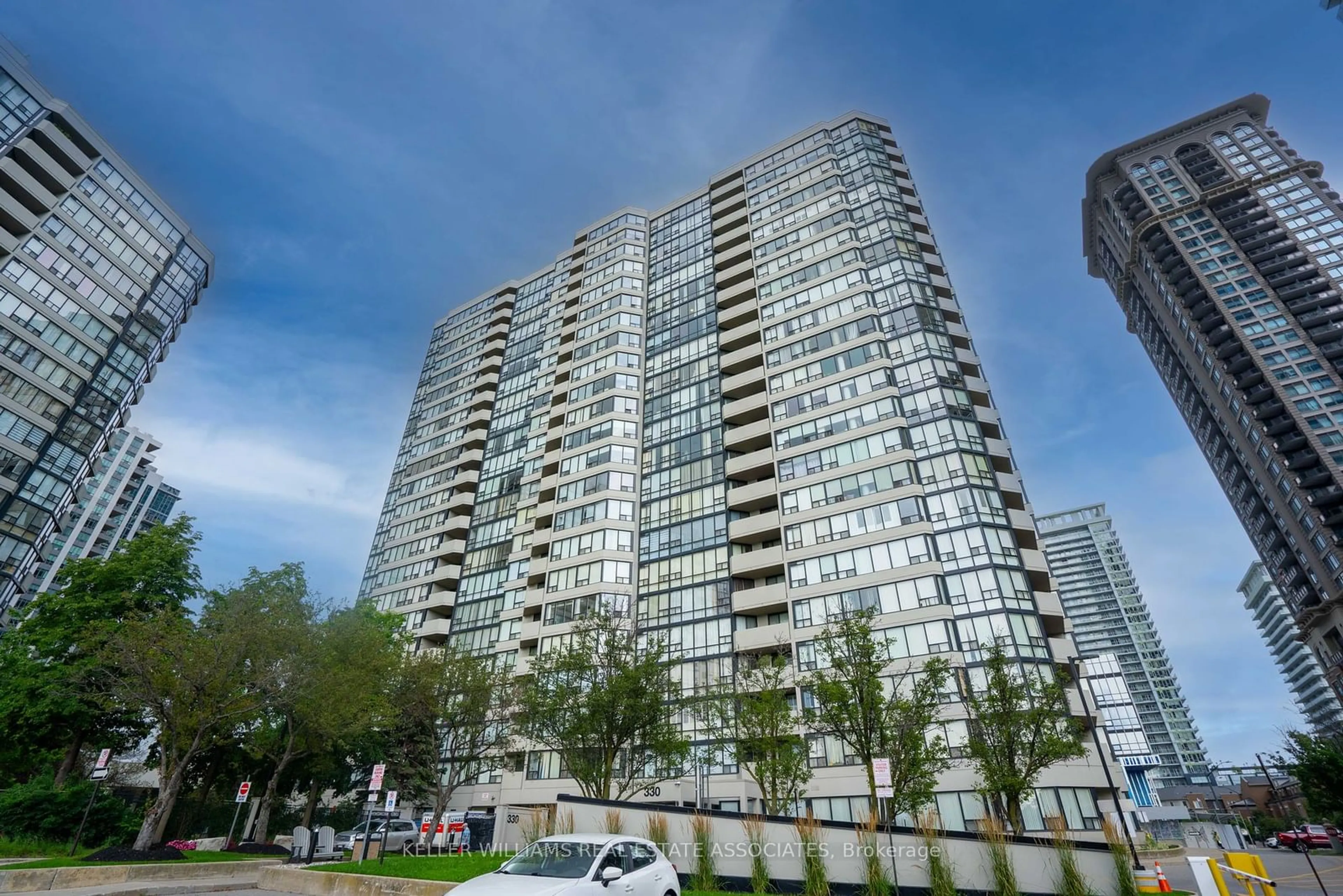 A pic from exterior of the house or condo for 330 Rathburn Rd #208, Mississauga Ontario L5B 3Y1