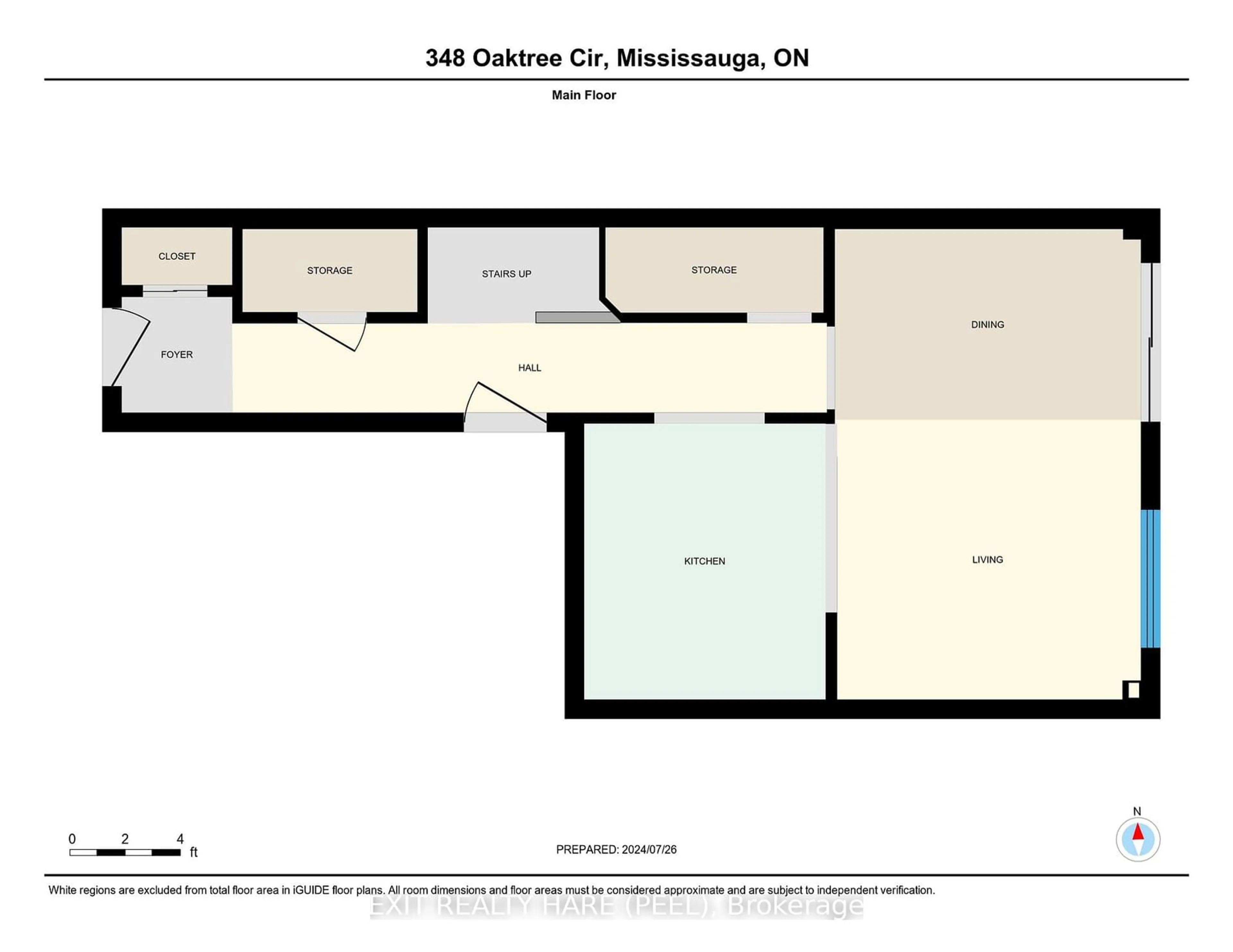 Floor plan for 348 Oaktree Circ, Mississauga Ontario L5W 1V6