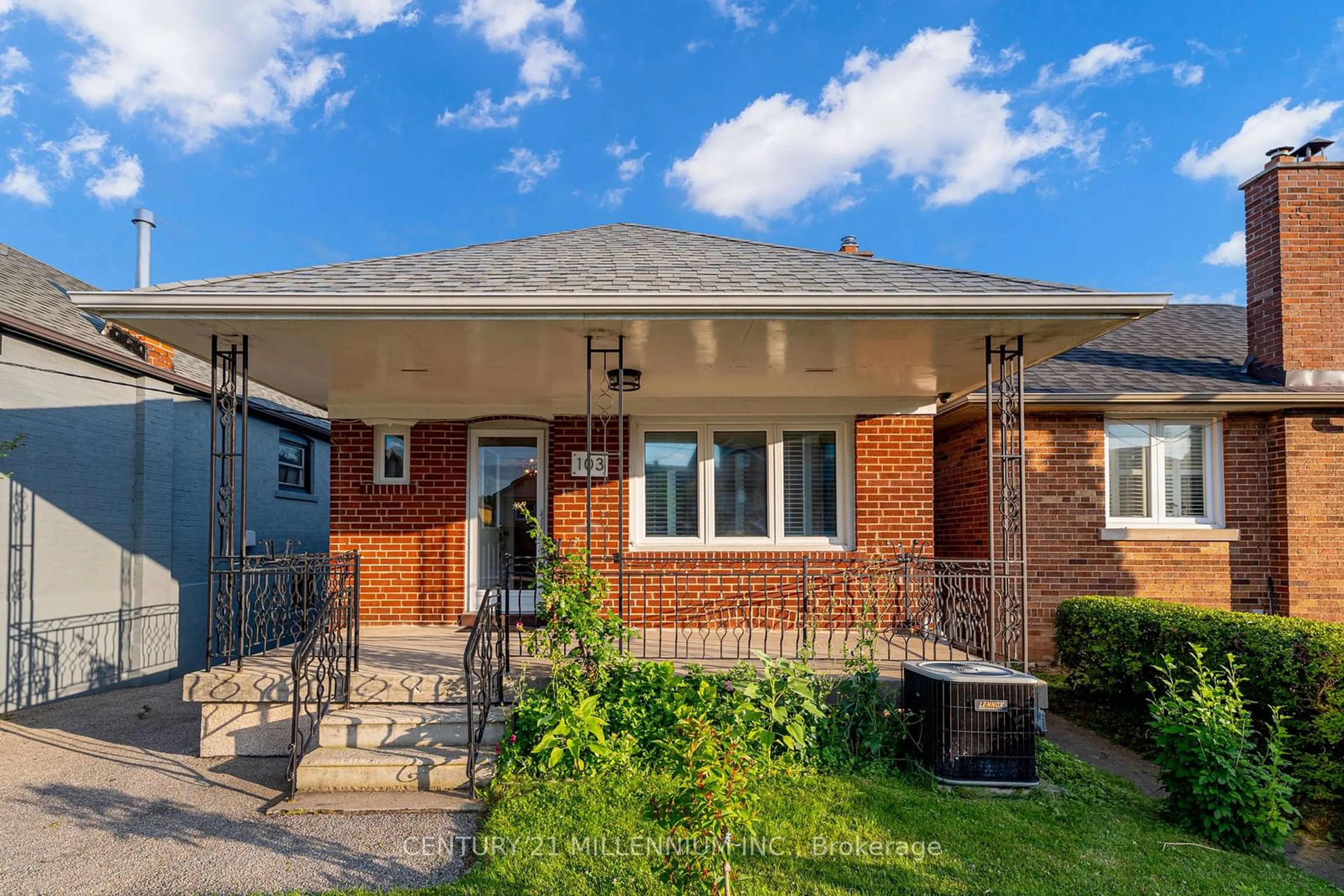 Home with brick exterior material for 103 Lonborough Ave, Toronto Ontario M6M 1X7
