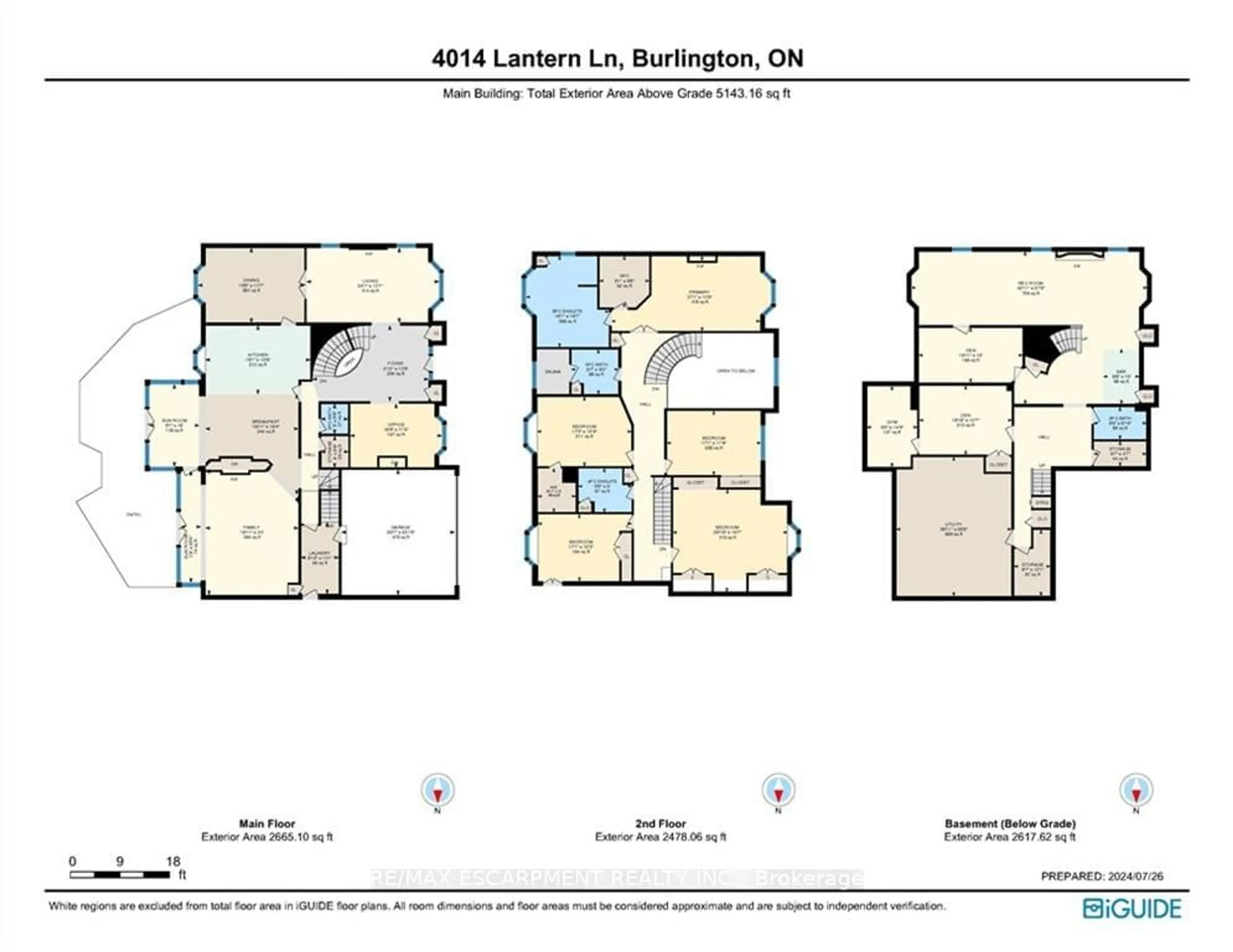 Floor plan for 4014 Lantern Lane, Burlington Ontario L7L 5Z2
