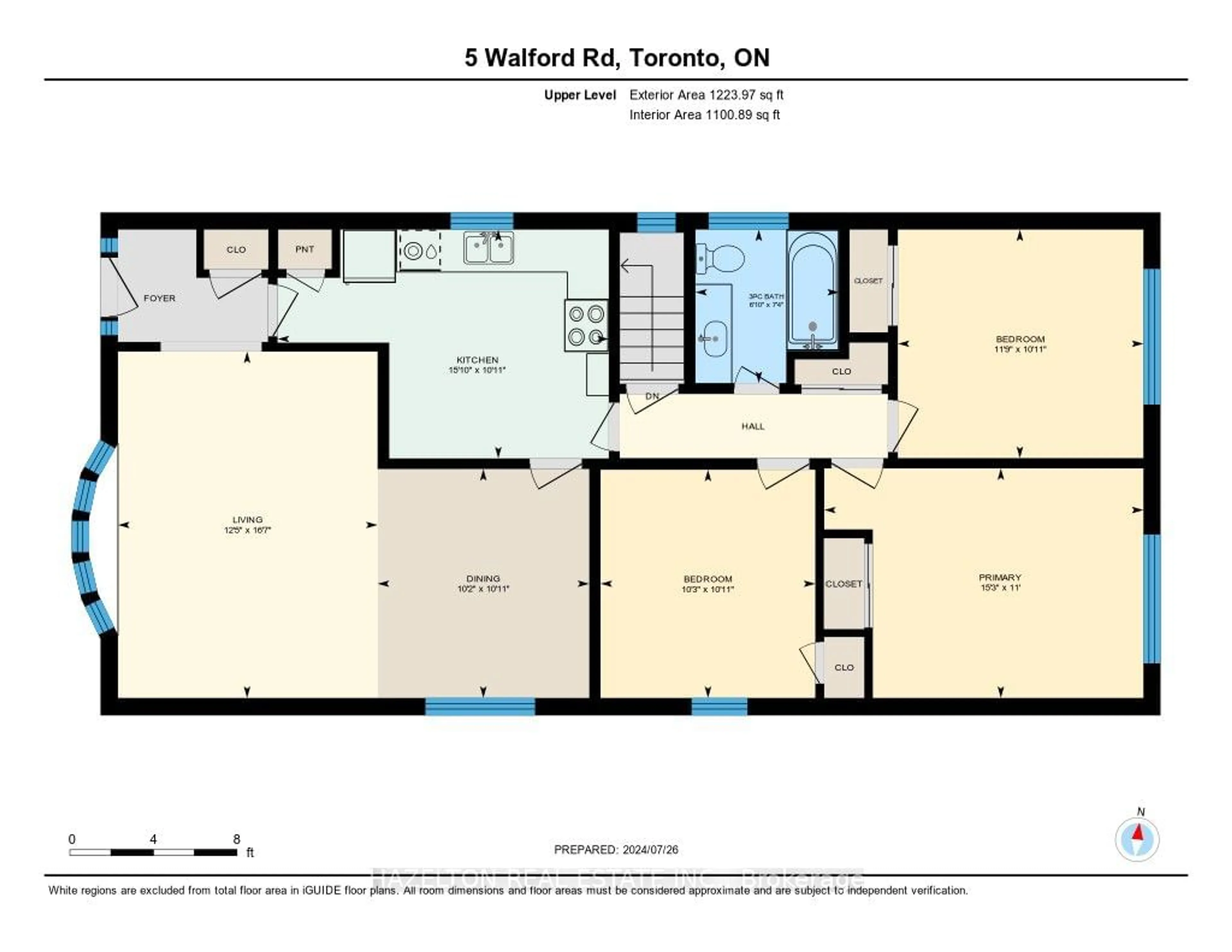 Floor plan for 5 Walford Rd, Toronto Ontario M8X 2N9