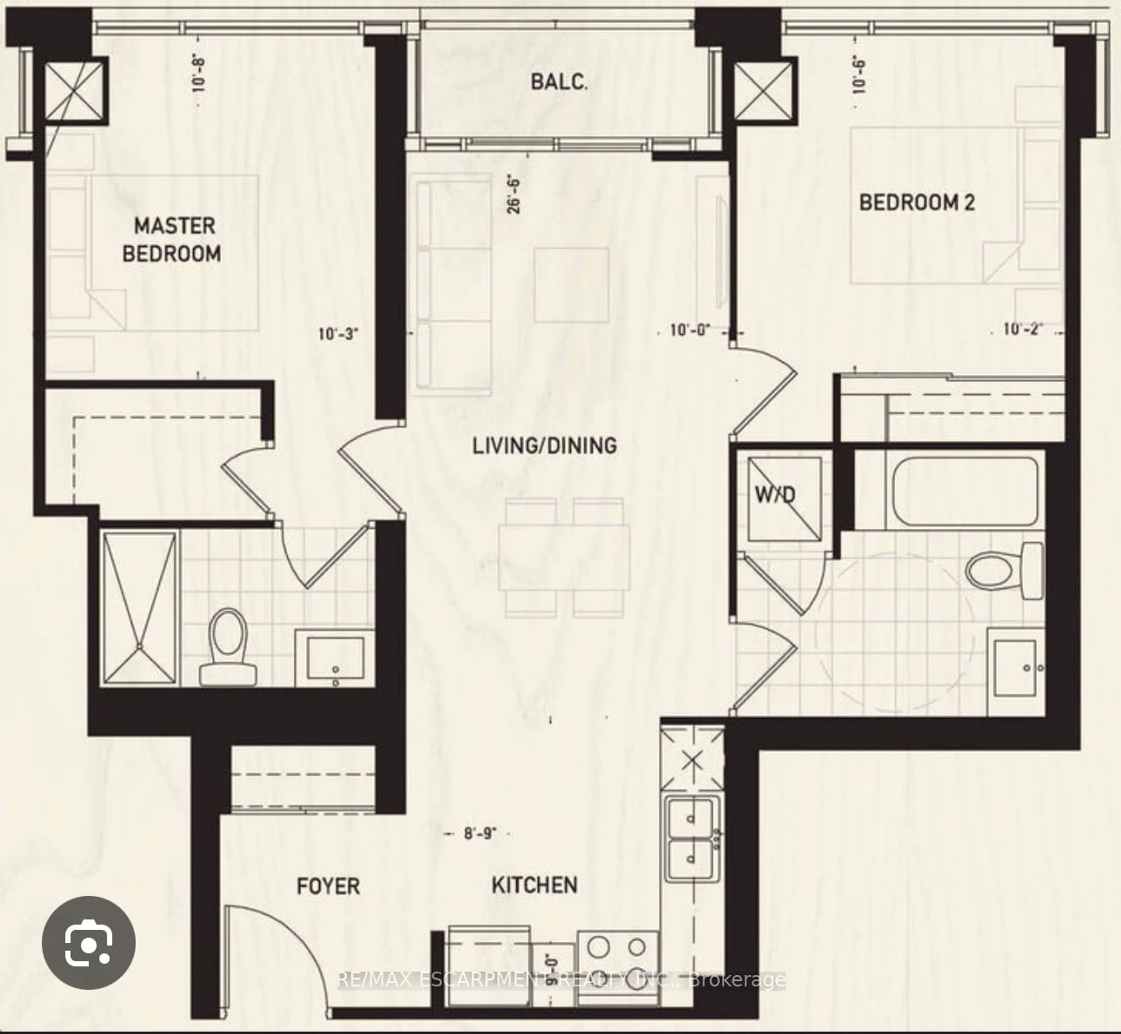 Floor plan for 2489 TAUNTON Rd #1120, Oakville Ontario L6H 3R9