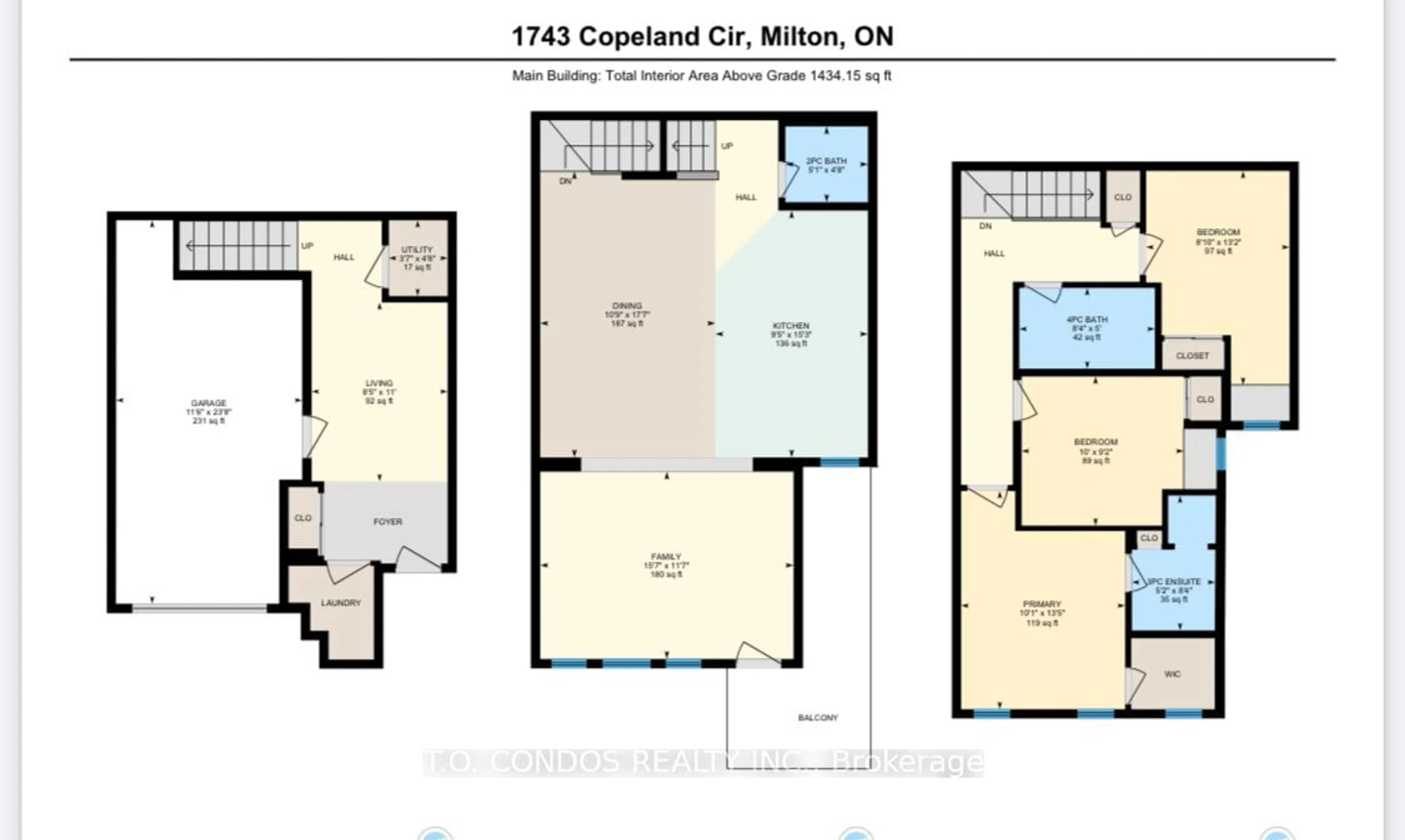 Floor plan for 1743 Copeland Circ, Milton Ontario L9T 8X8
