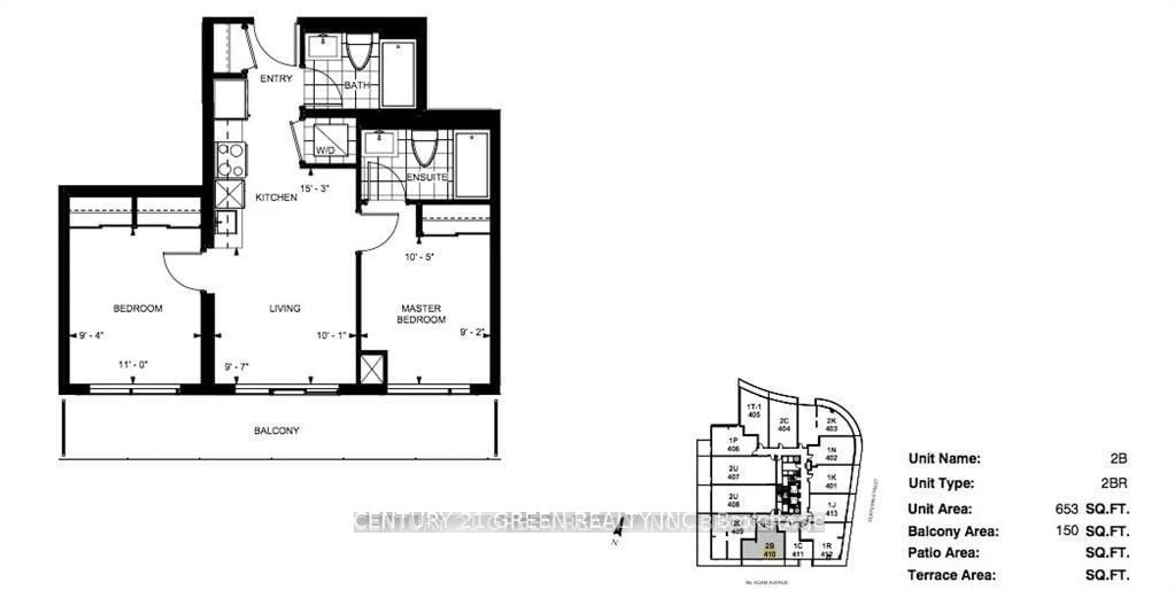 Floor plan for 16 McAdam Ave #410, Toronto Ontario M6A 0B9