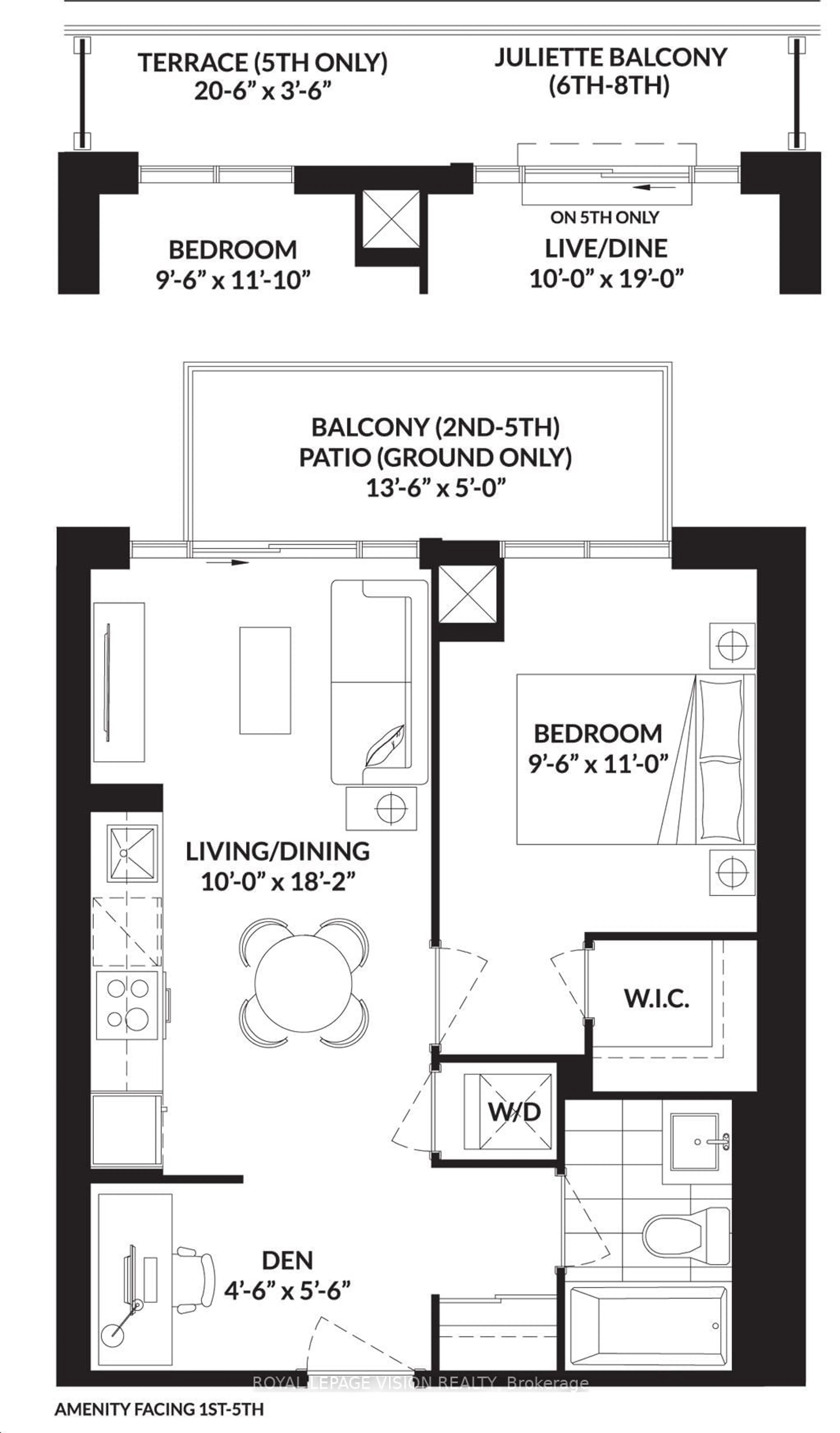 Floor plan for 2300 St Clair Ave #430, Toronto Ontario M6N 1K8