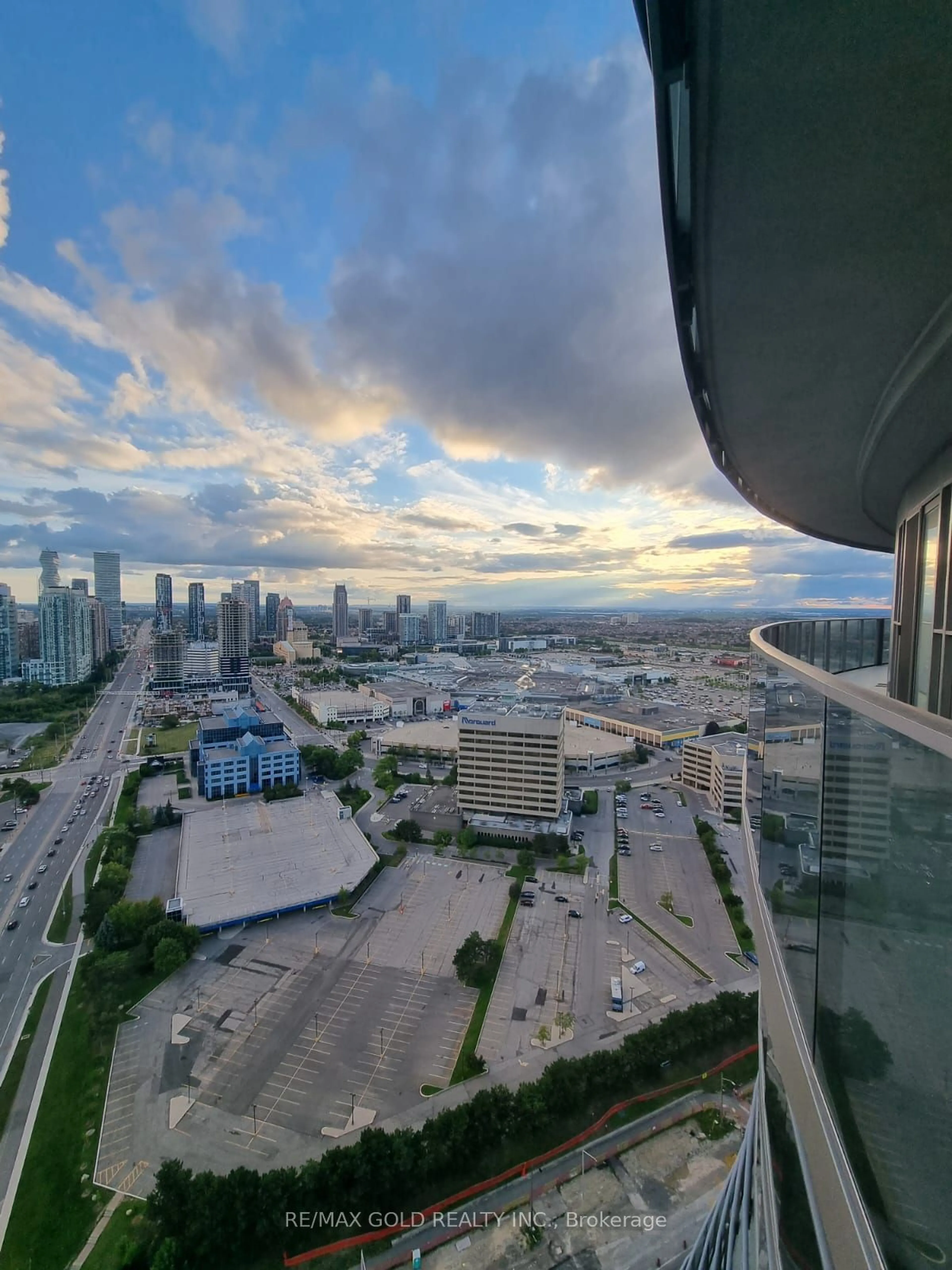 A pic from exterior of the house or condo, the view of city buildings for 60 Absolute Ave #3602, Mississauga Ontario L4Z 0A9