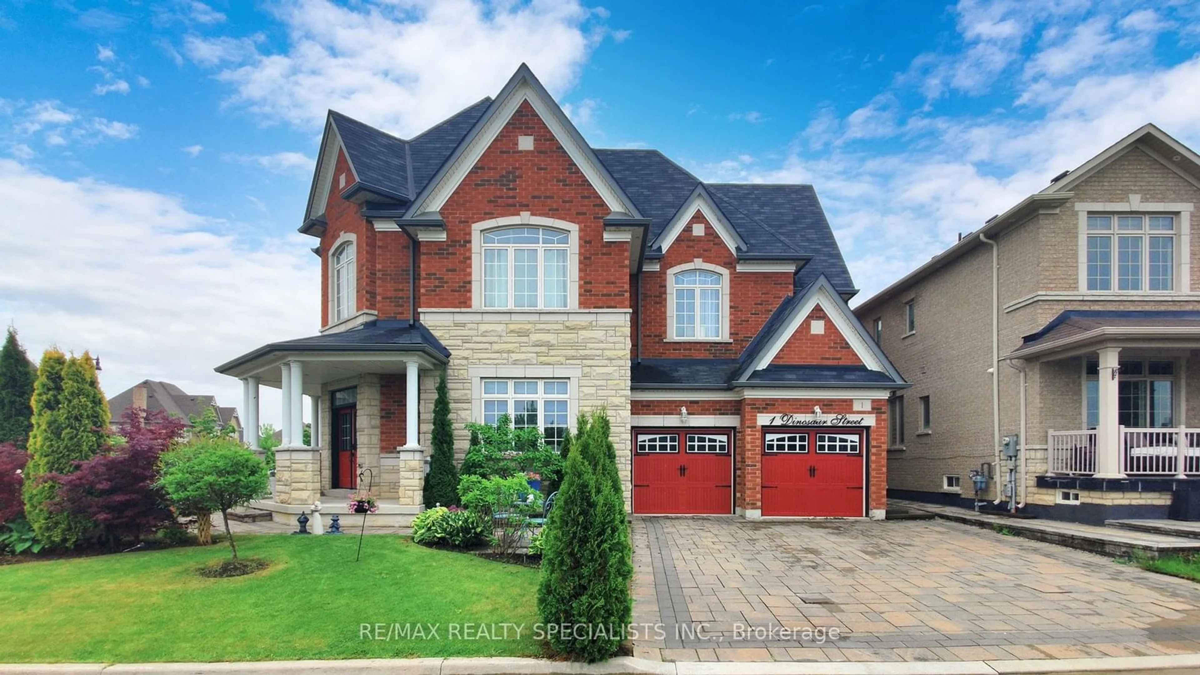 Home with brick exterior material for 1 Dinosaur St, Brampton Ontario L6P 0H7