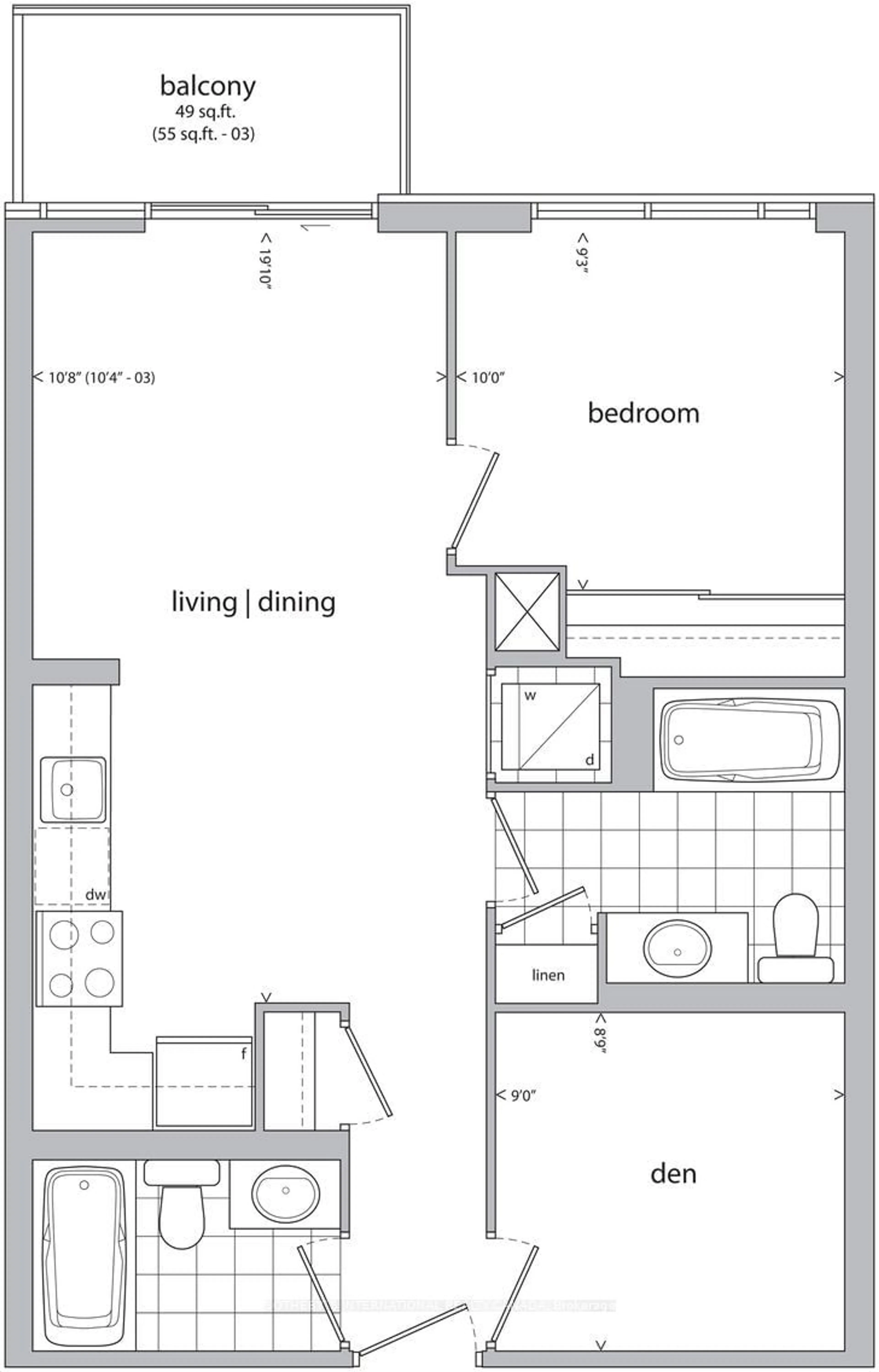 Floor plan for 1420 Dupont St #303, Toronto Ontario M6H 0C2