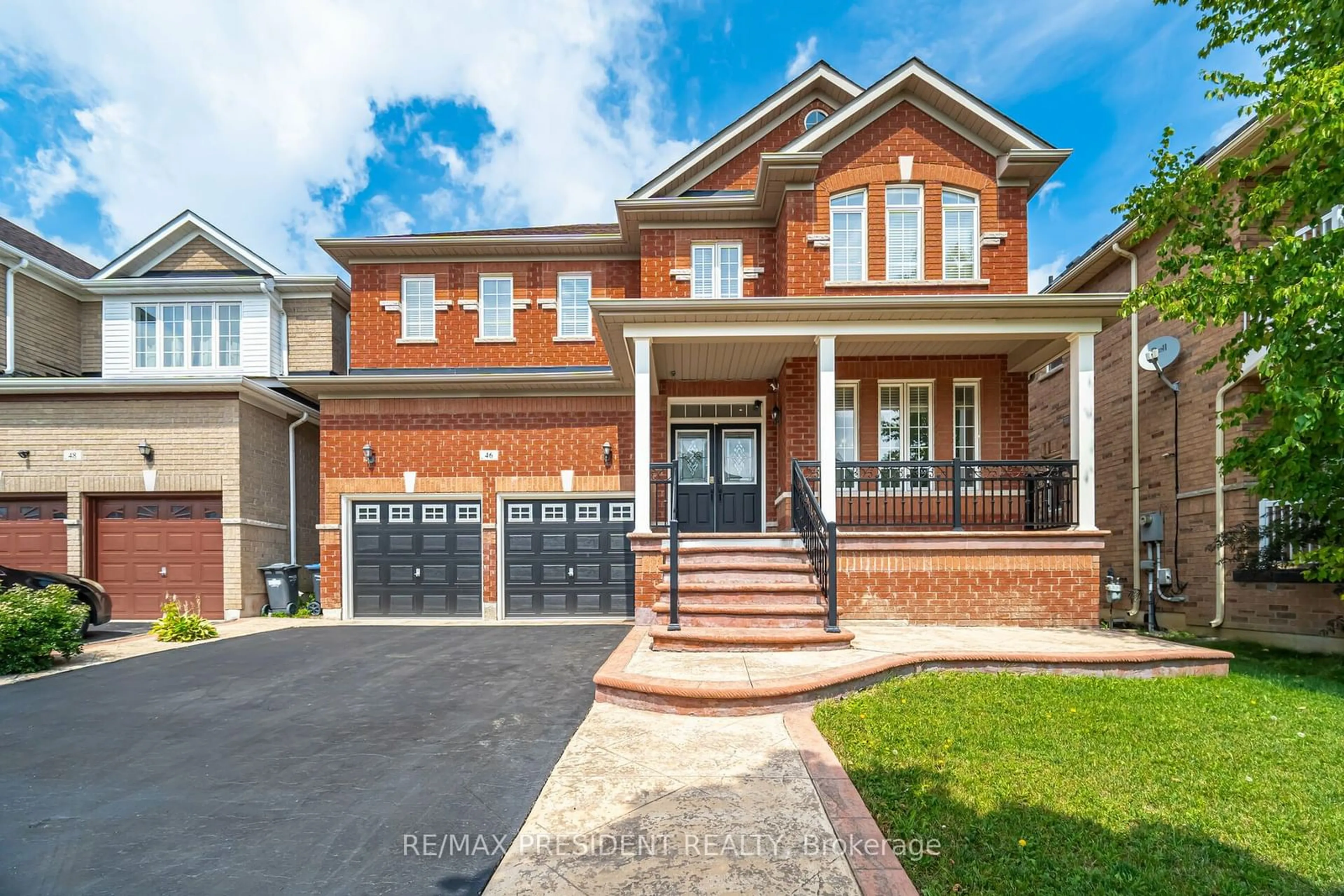 Home with brick exterior material for 46 Maverick Cres, Brampton Ontario L6R 3E6