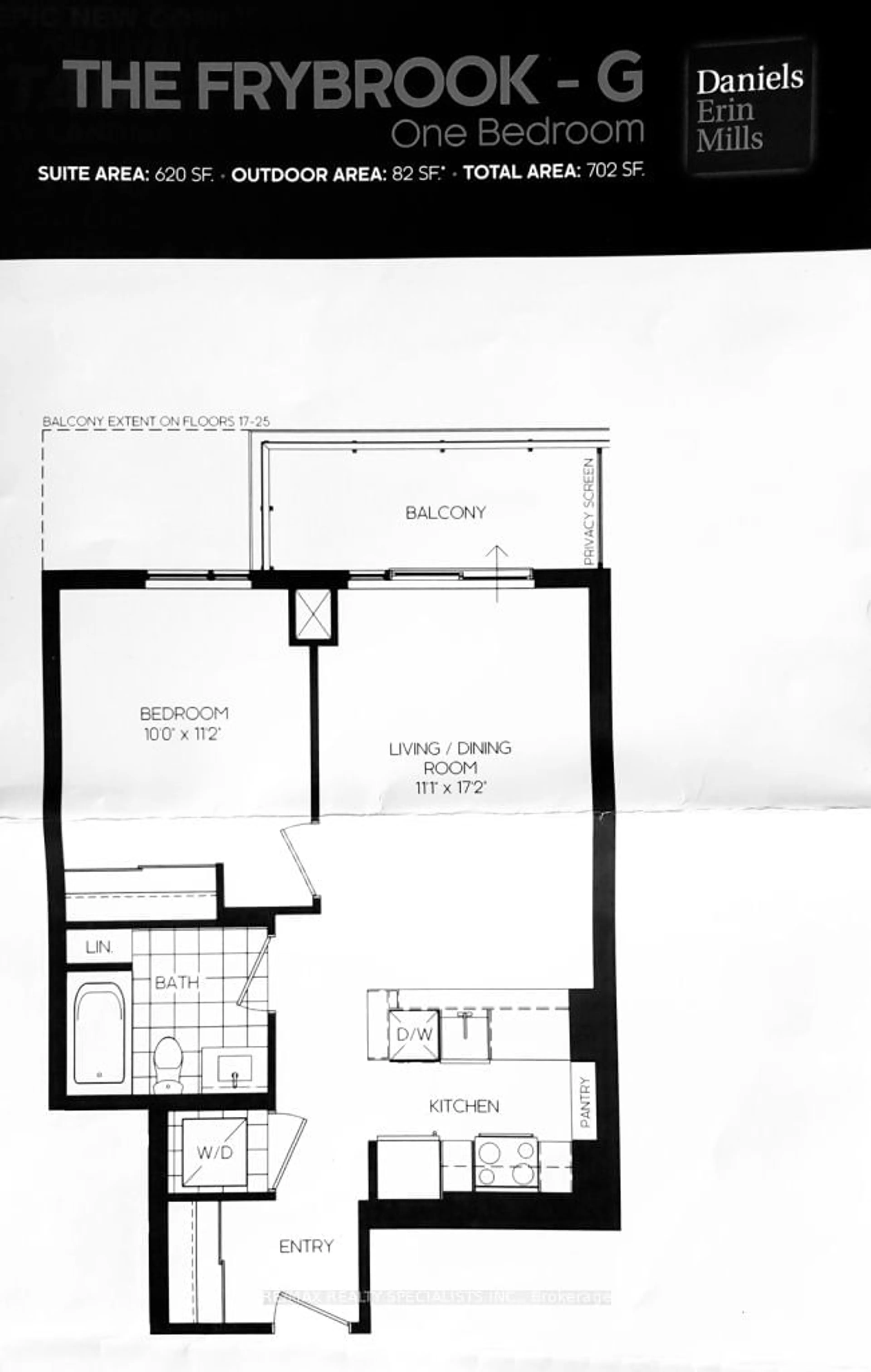 Floor plan for 2560 Eglinton Ave #1107, Mississauga Ontario L5M 0Y3