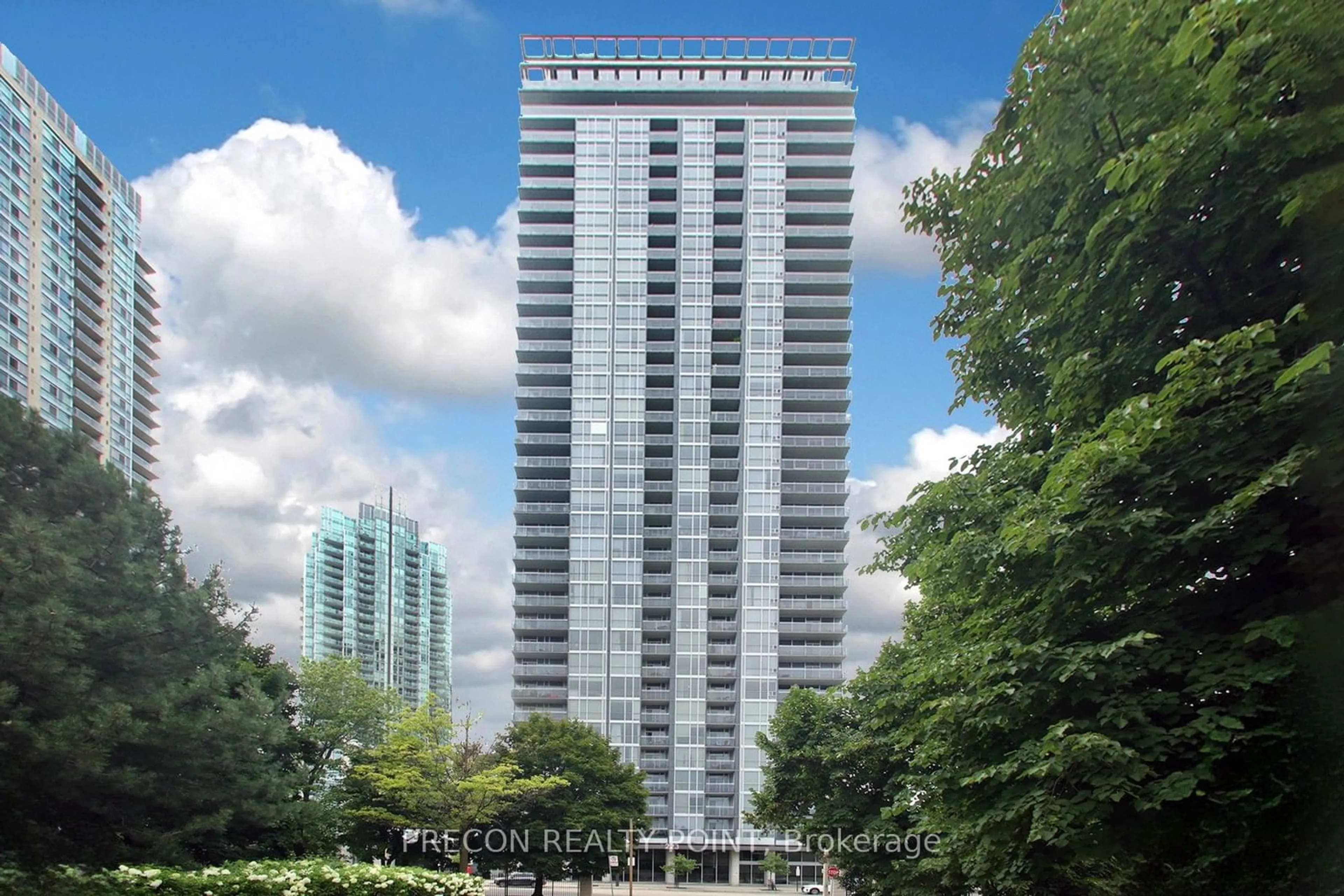 A pic from exterior of the house or condo for 223 Webb Dr #2402, Mississauga Ontario L5B 0E8