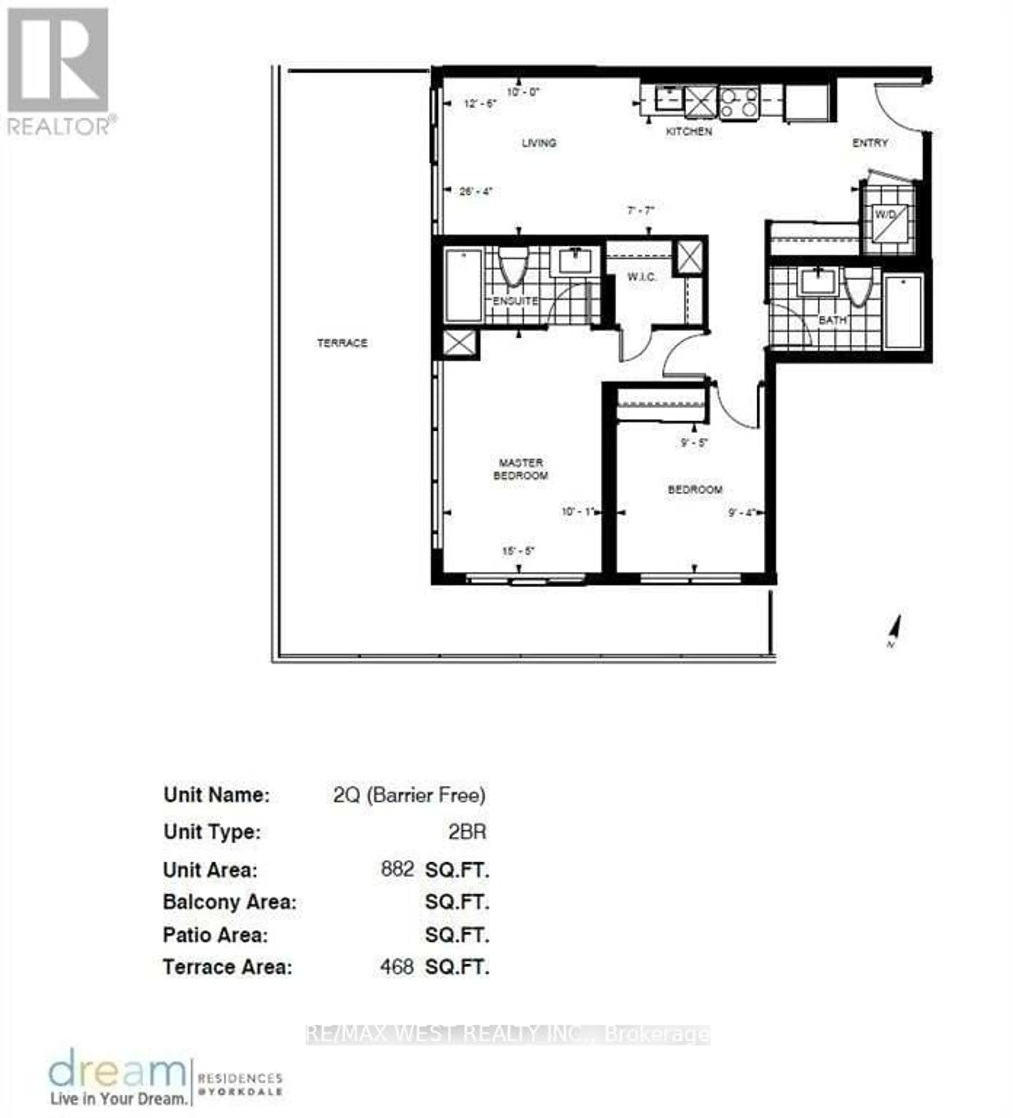 Floor plan for 16 McAdam Ave #409, Toronto Ontario M6A 0B9