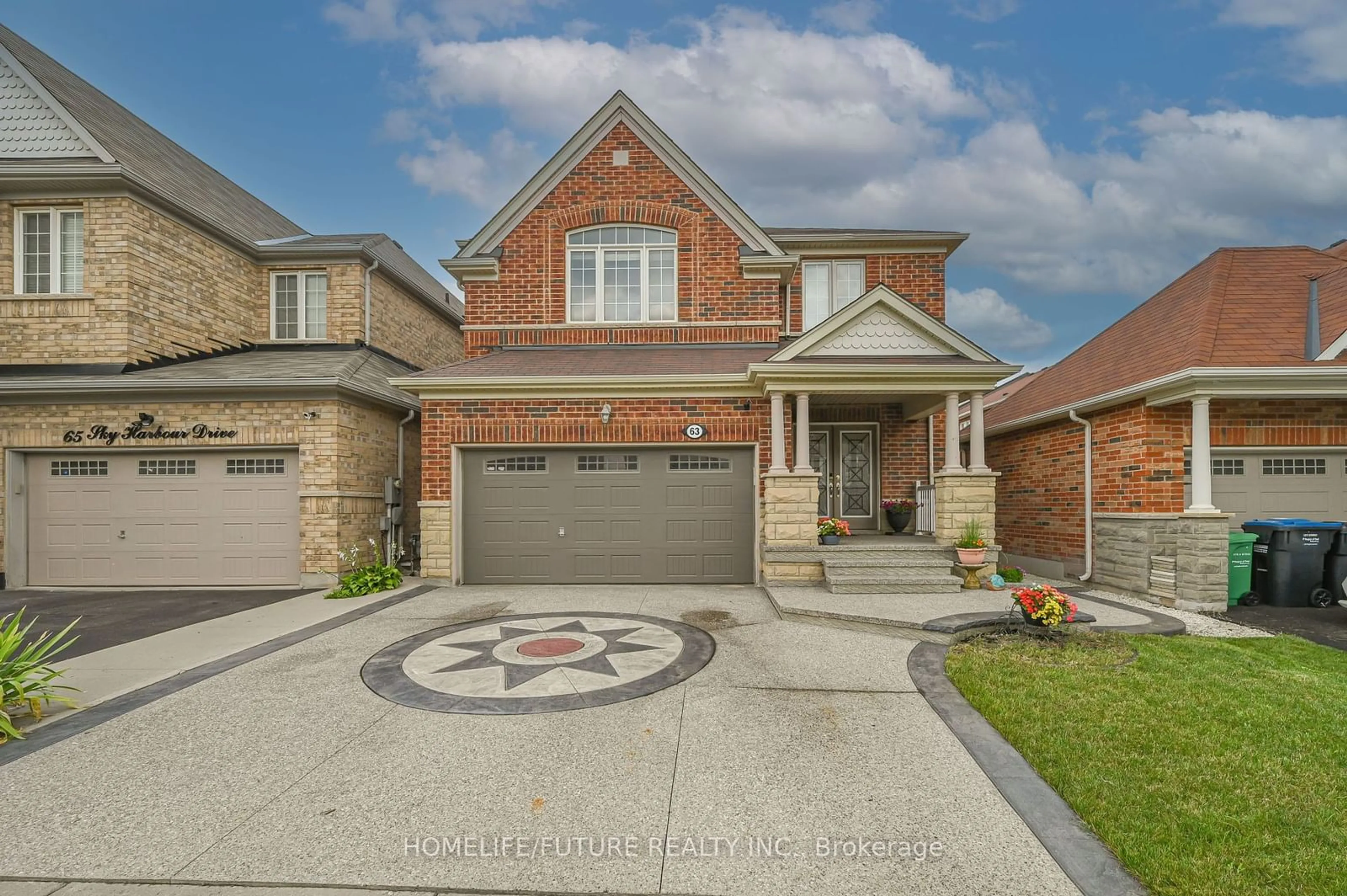 Home with brick exterior material for 63 Sky Harbour Dr, Brampton Ontario L6Y 0V1