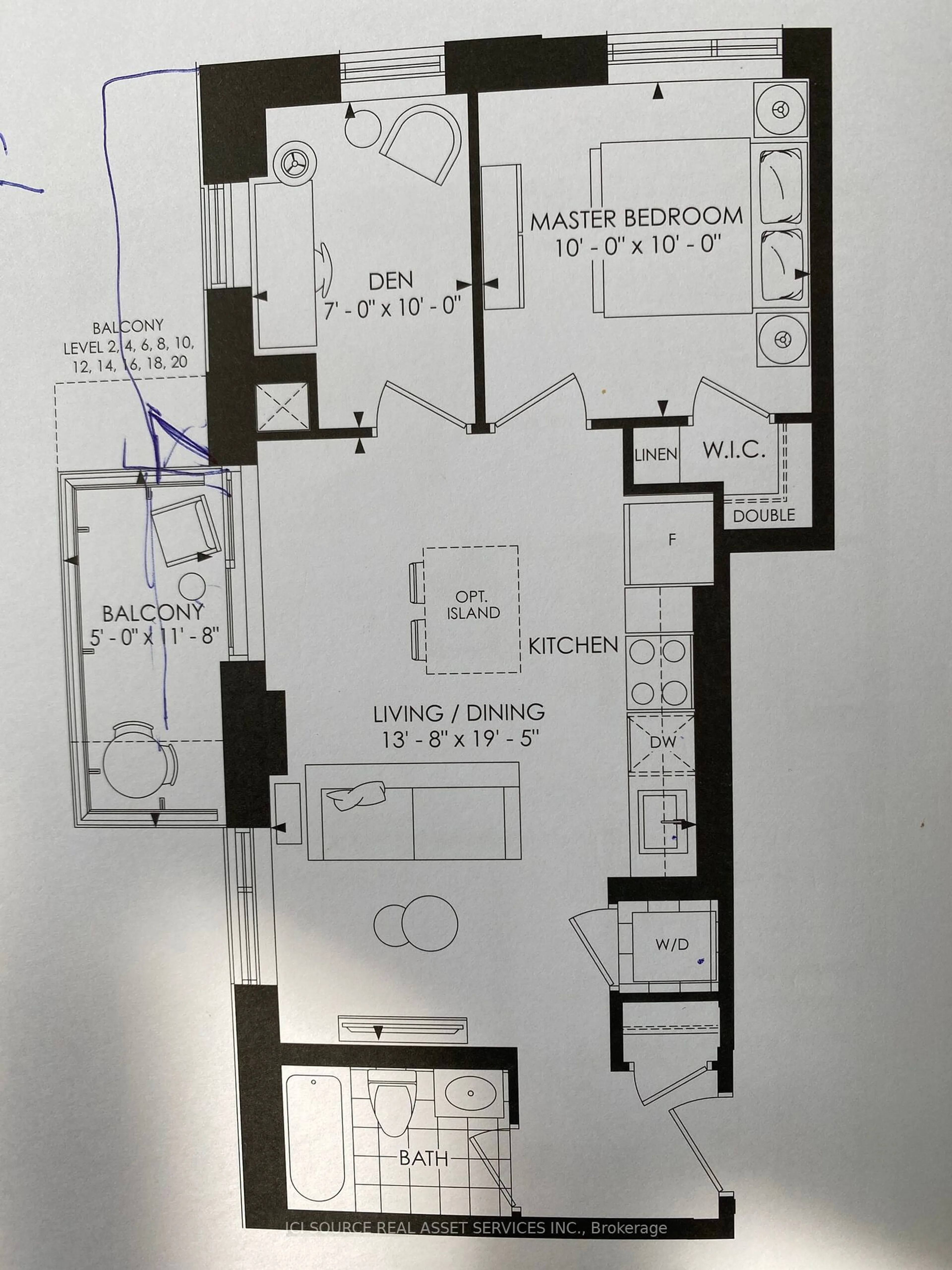 Floor plan for 335 Wheat Boom Dr #902, Oakville Ontario L6H 7Y1