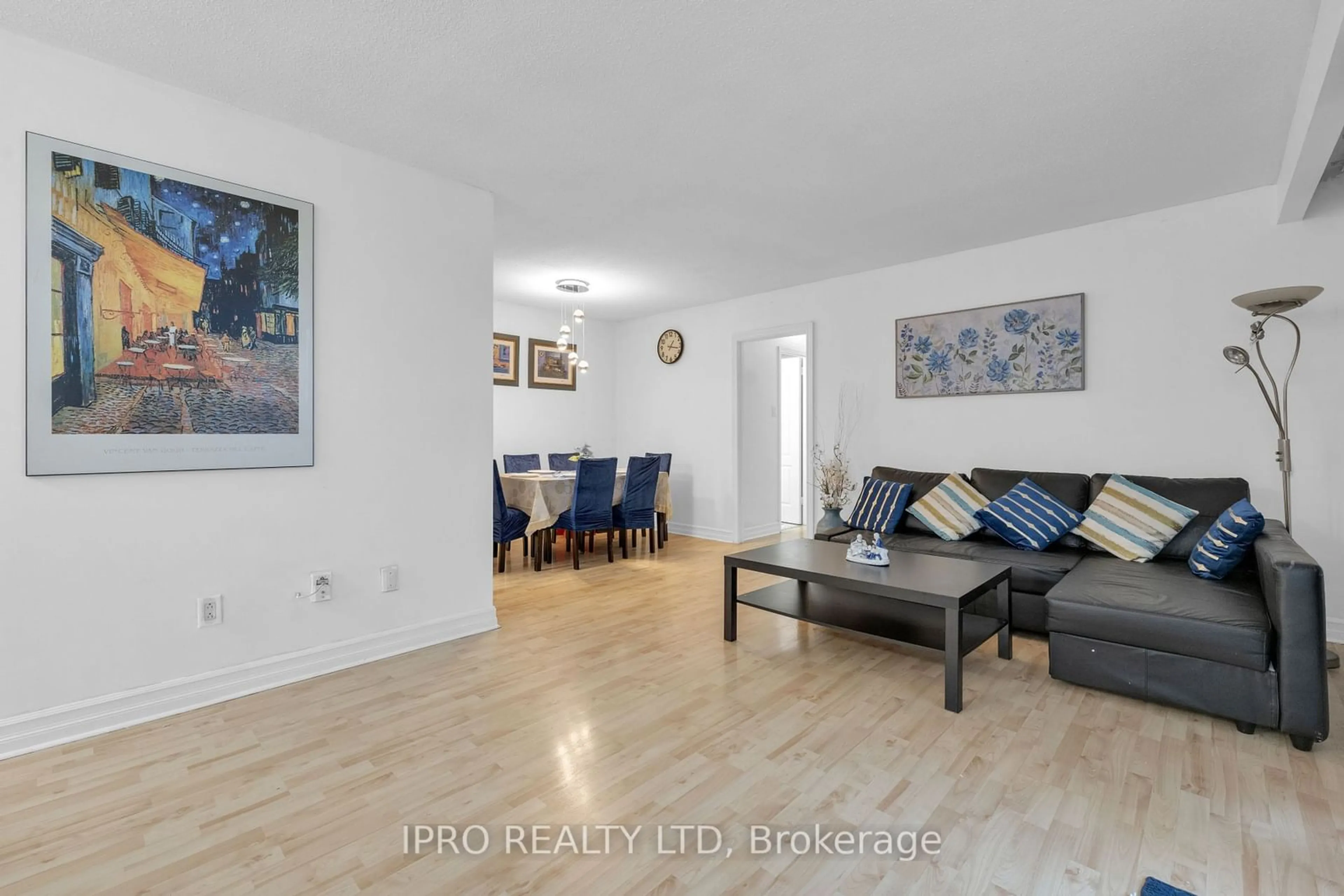 Living room, wood floors for 3025 Queen Frederica Dr #607, Mississauga Ontario L4Y 3A1