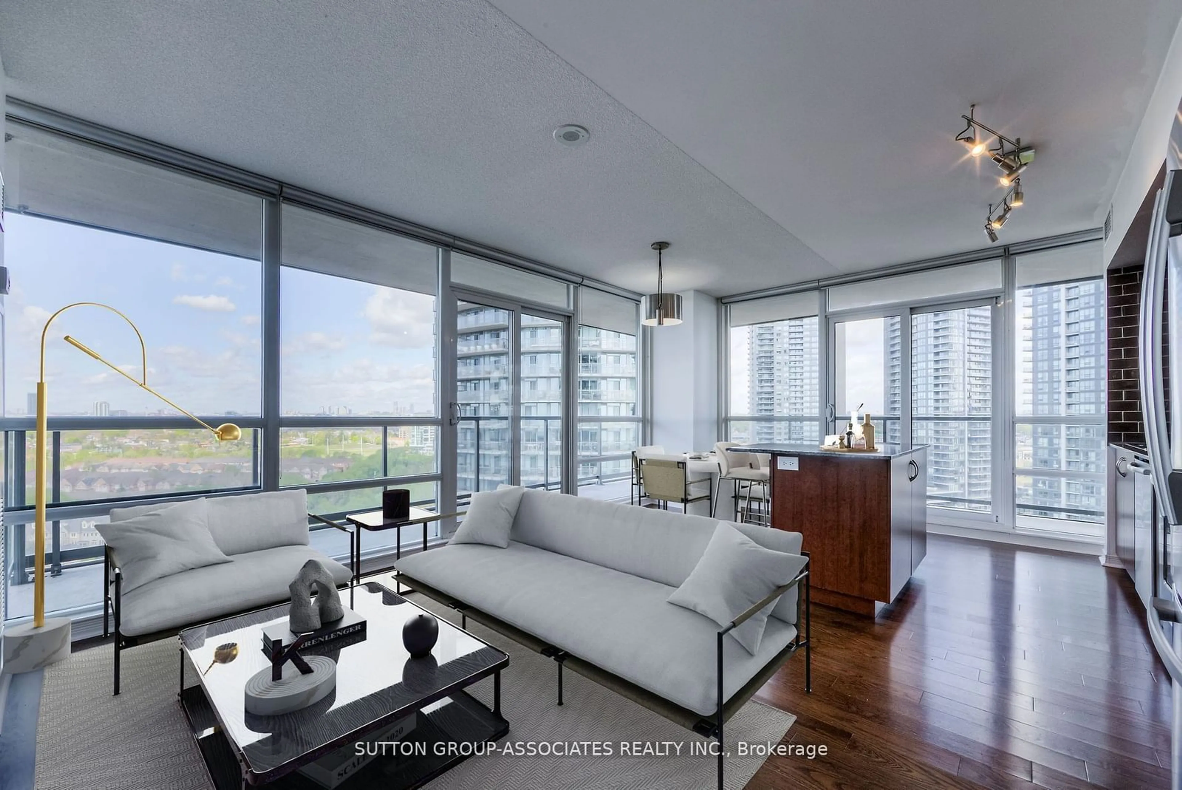 Living room, wood floors for 2240 Lakeshore Blvd #1804, Toronto Ontario M8V 0B1