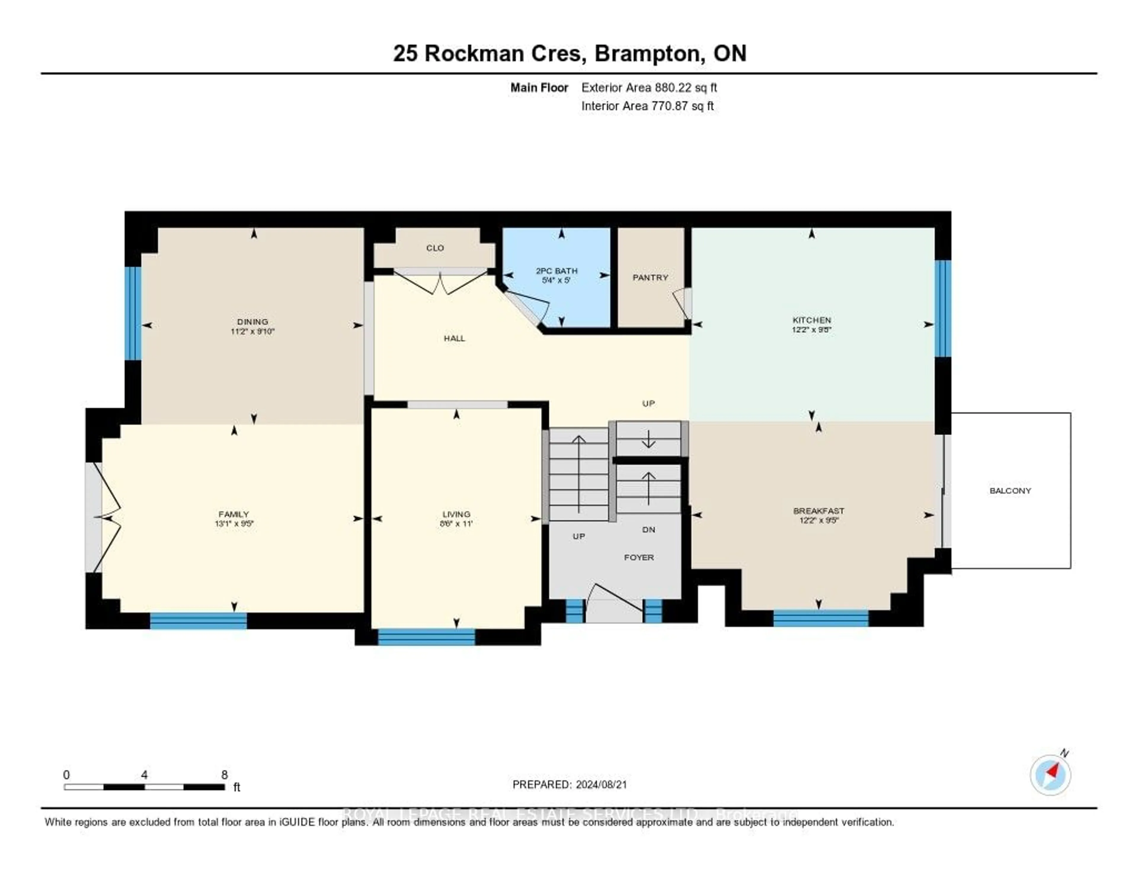 Floor plan for 25 Rockman Cres, Brampton Ontario L7A 4B4