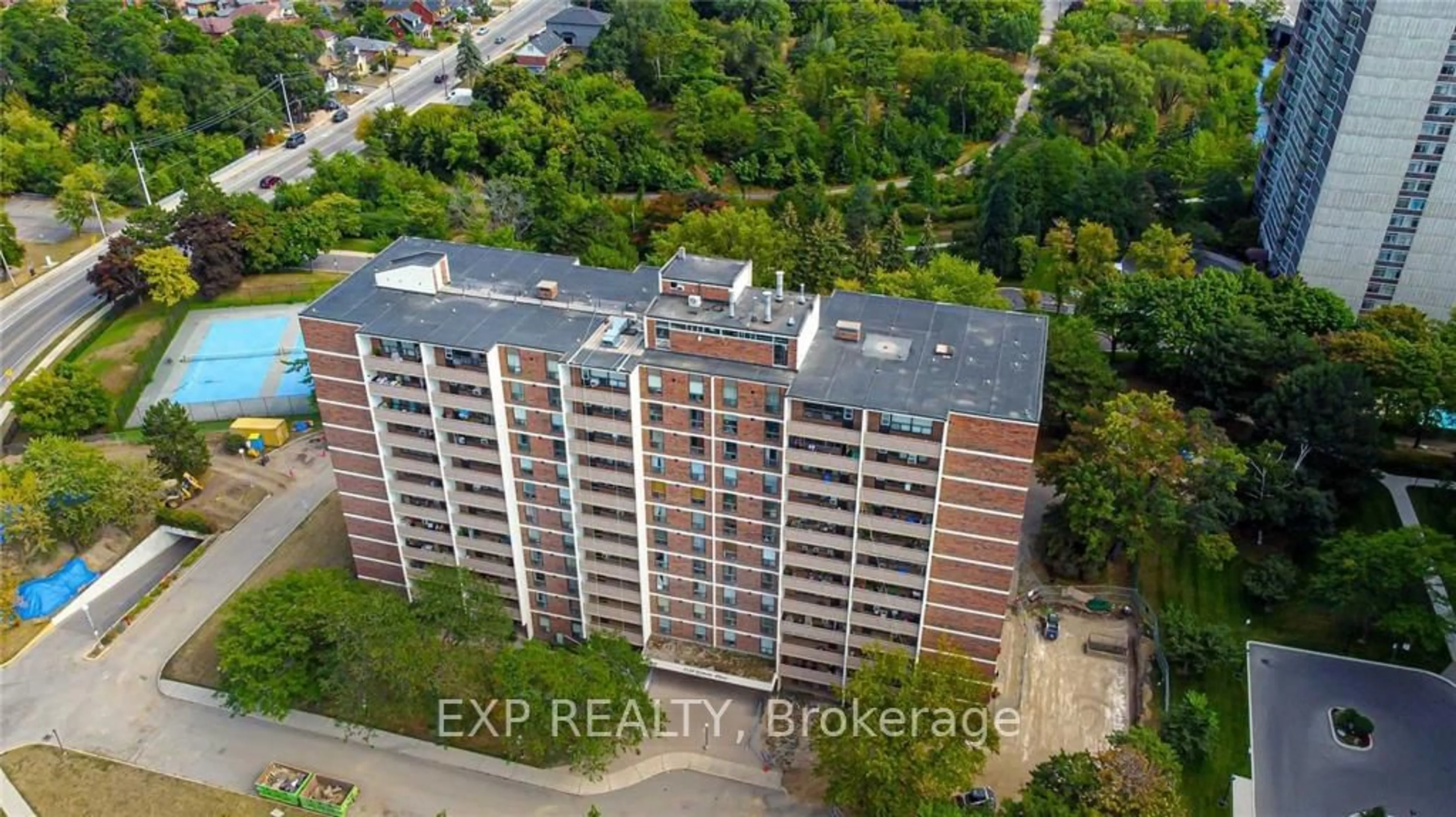 A pic from outside/outdoor area/front of a property/back of a property/a pic from drone, city buildings view from balcony for 3120 Kirwin Ave #407, Mississauga Ontario L5A 3R2