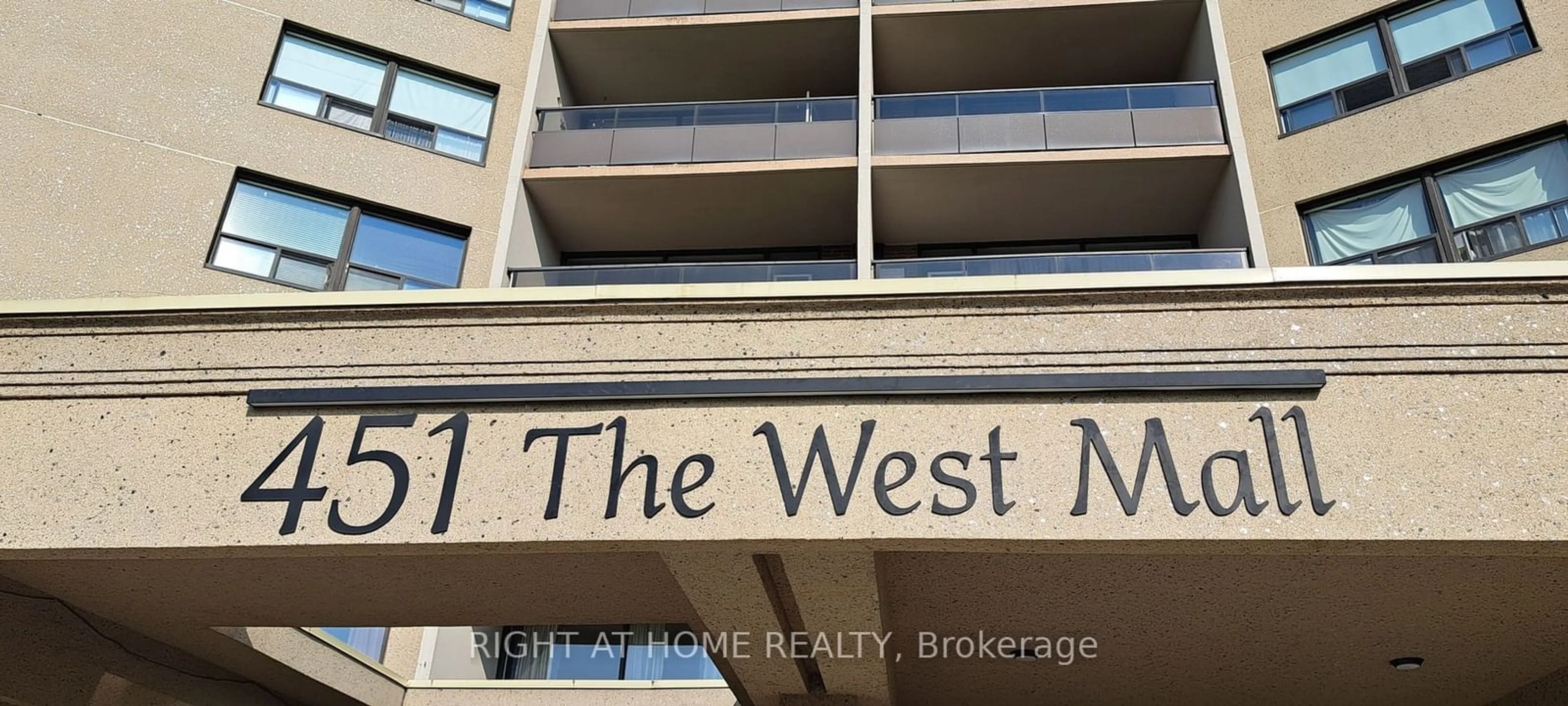 A pic from exterior of the house or condo for 451 The West Mall #1220, Toronto Ontario M9C 1G1