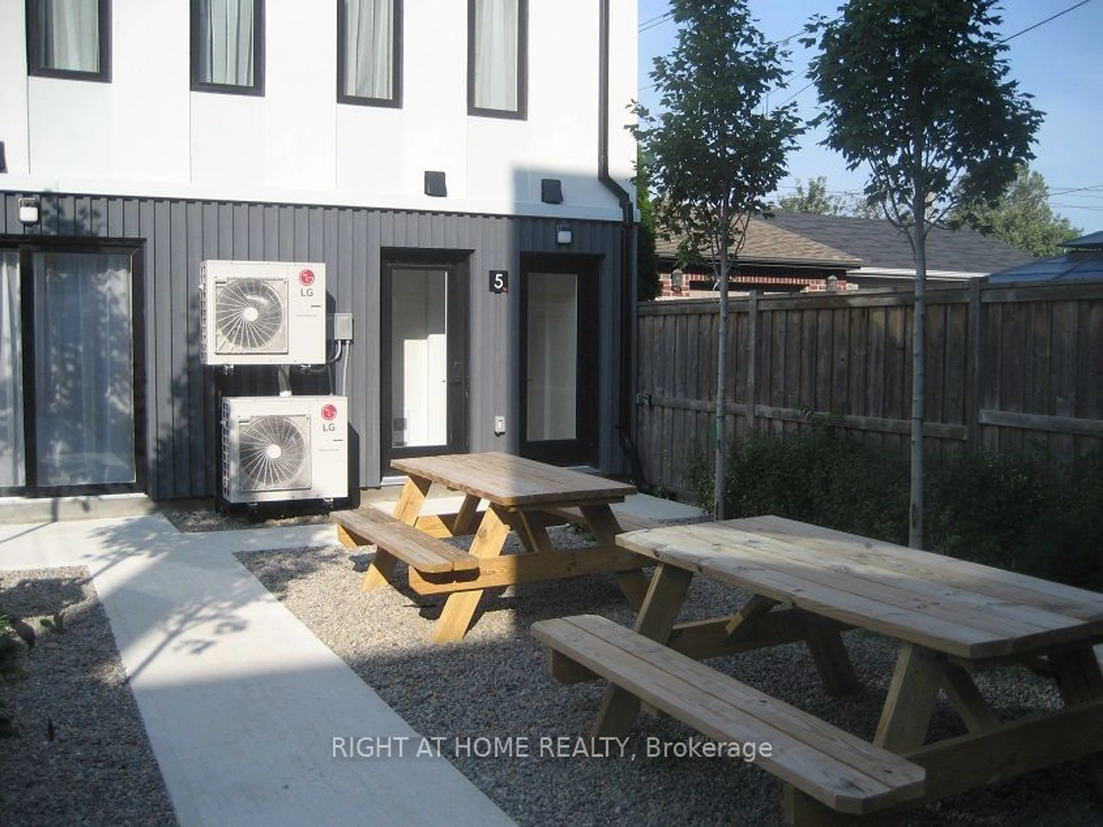 Patio, the fenced backyard for 12 Batavia Ave, Toronto Ontario M6N 4A2