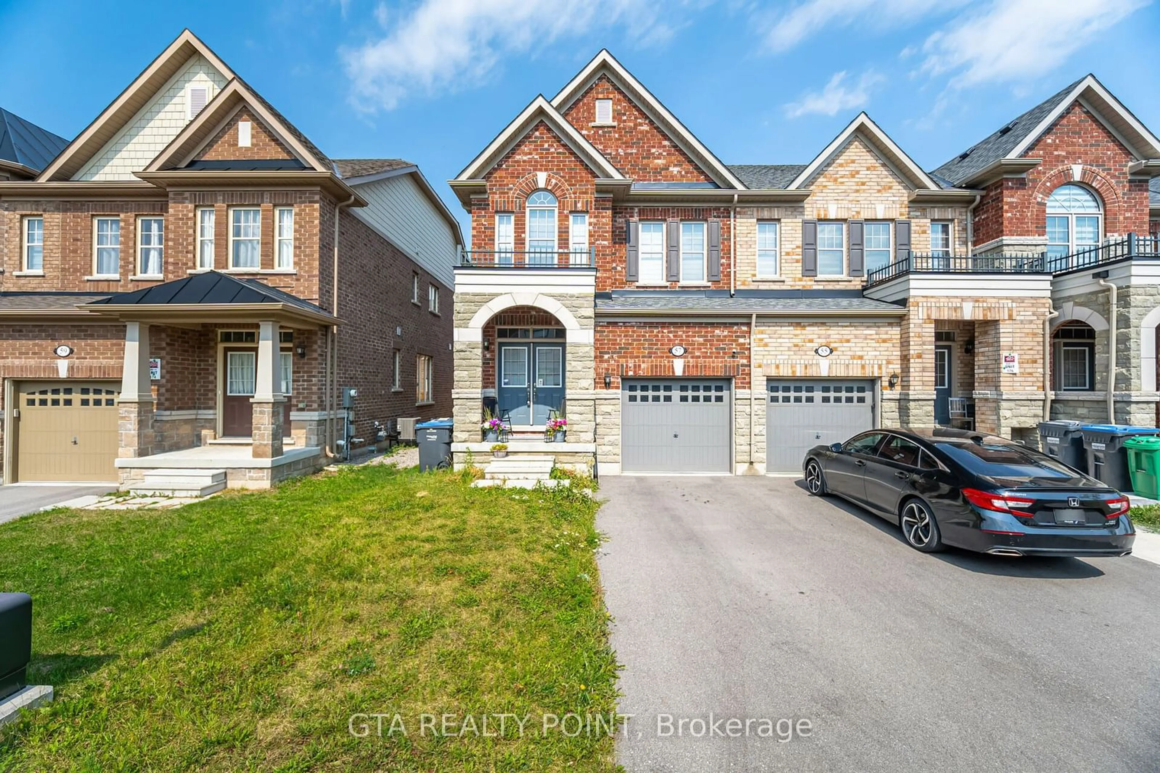 Home with brick exterior material for 57 Pearman Cres, Brampton Ontario L7A 0A7