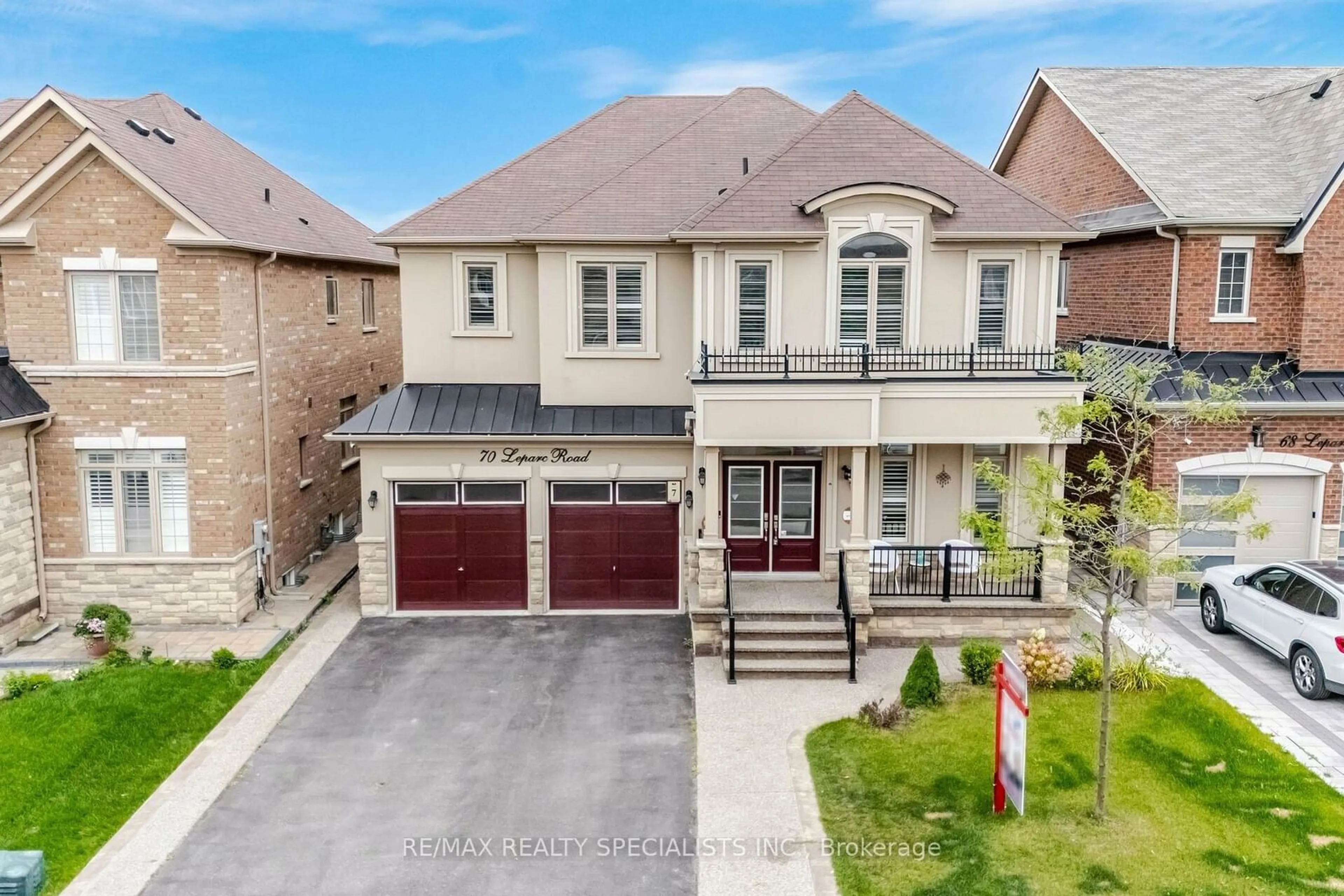 Frontside or backside of a home, the street view for 70 Leparc Rd, Brampton Ontario L6P 2K7