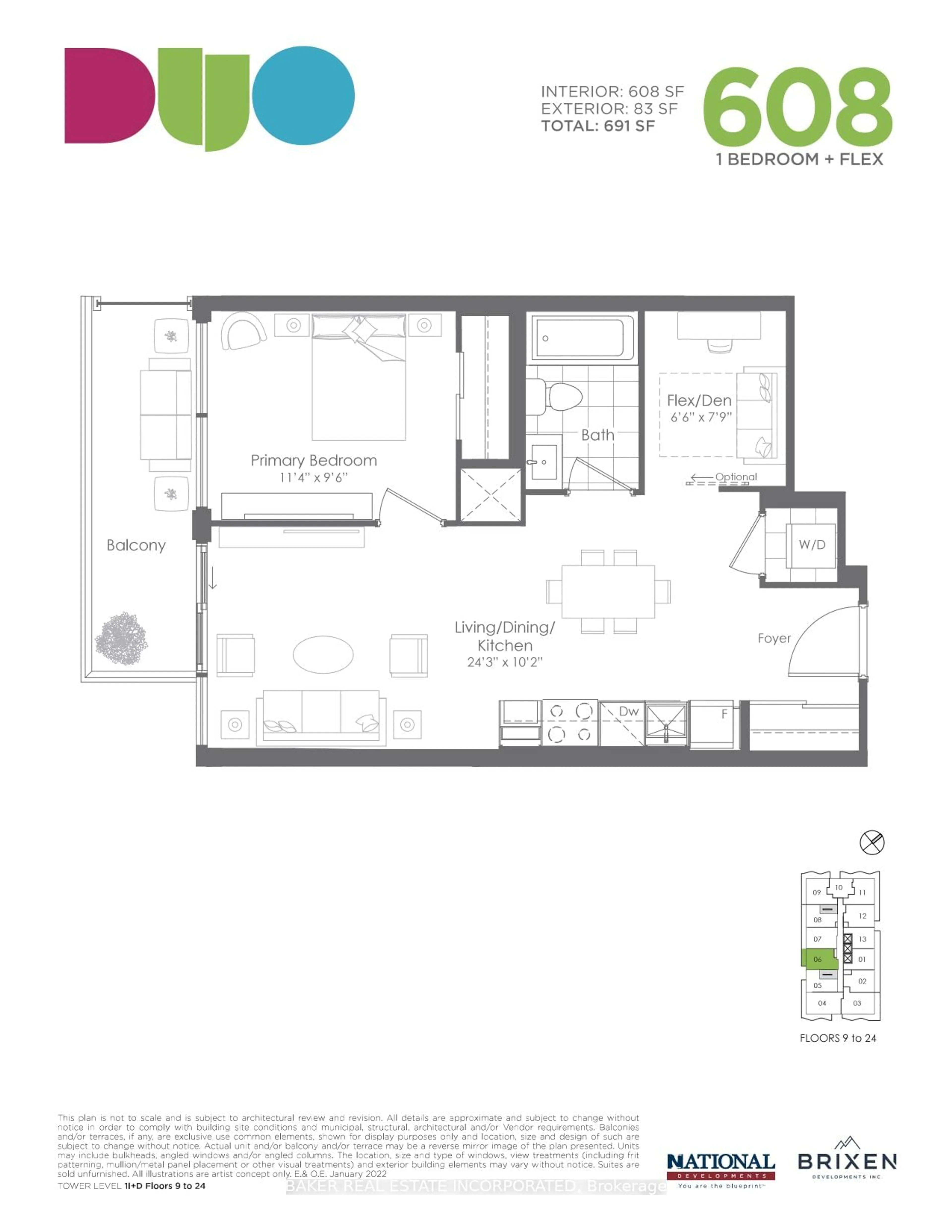 Floor plan for 260 Malta Ave #2506, Brampton Ontario L6Y 0B5