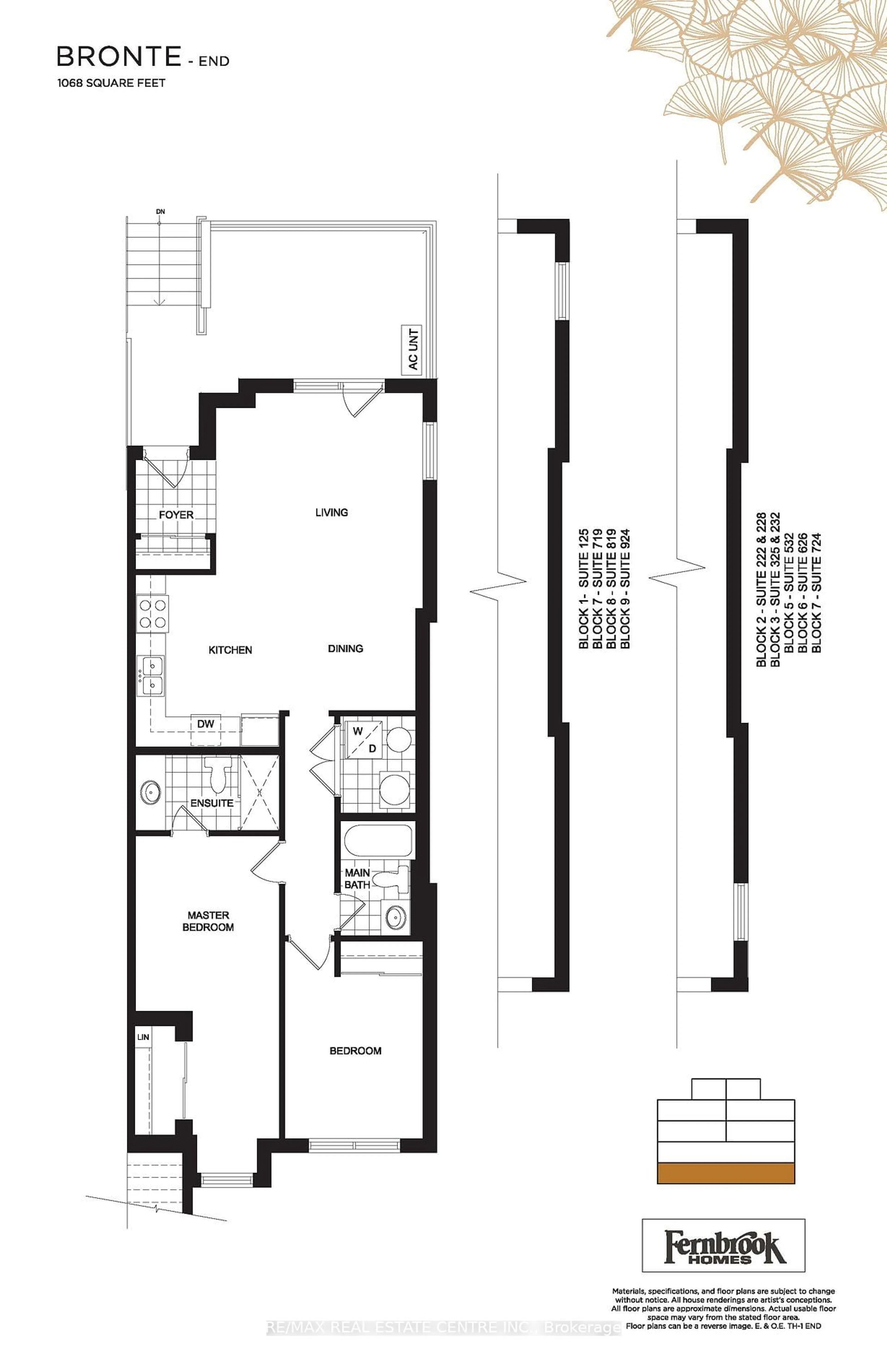 Floor plan for 1597 Rose Way #124, Milton Ontario L9T 7E7