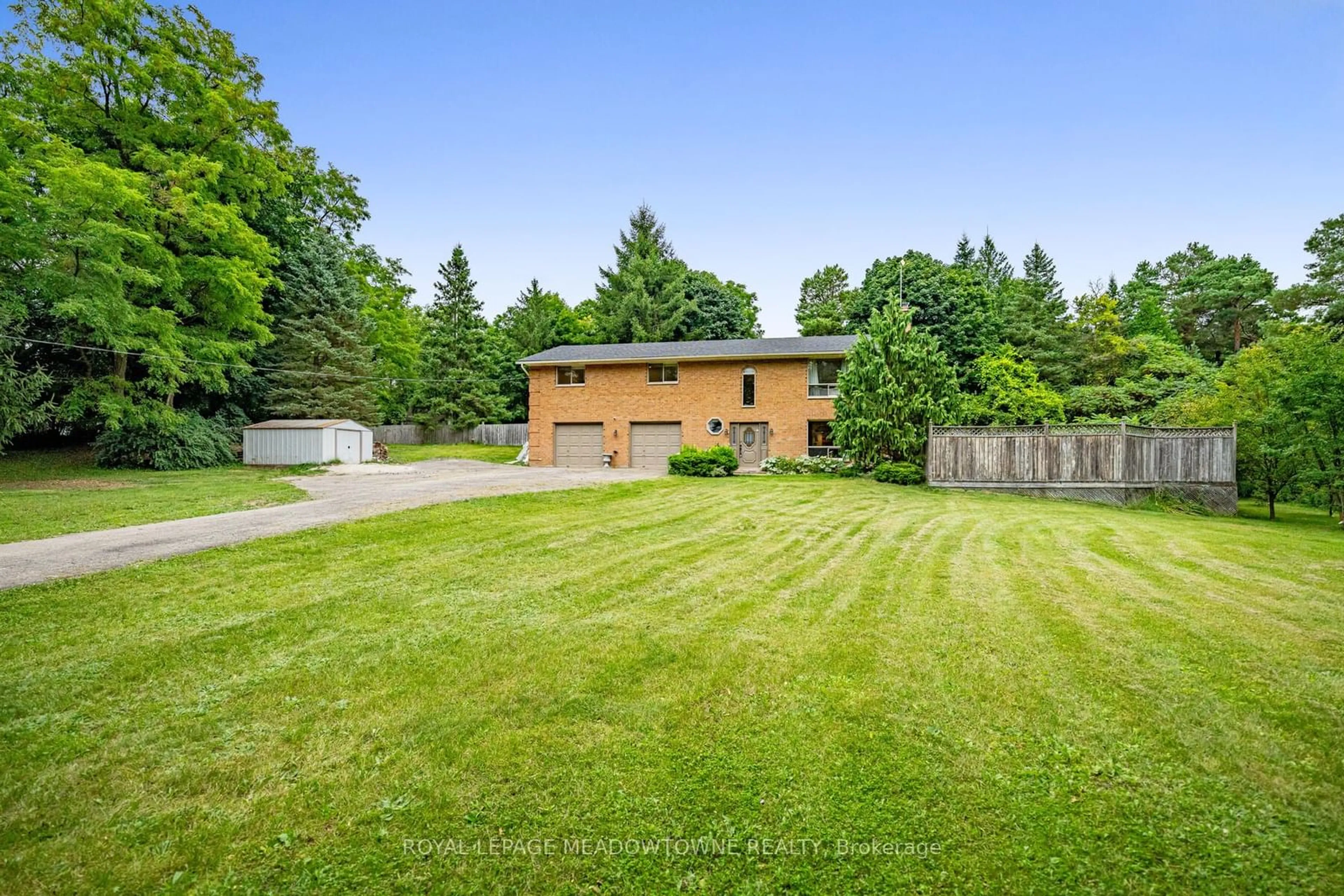 Fenced yard for 13055 Fourth Line, Milton Ontario N0B 2K0