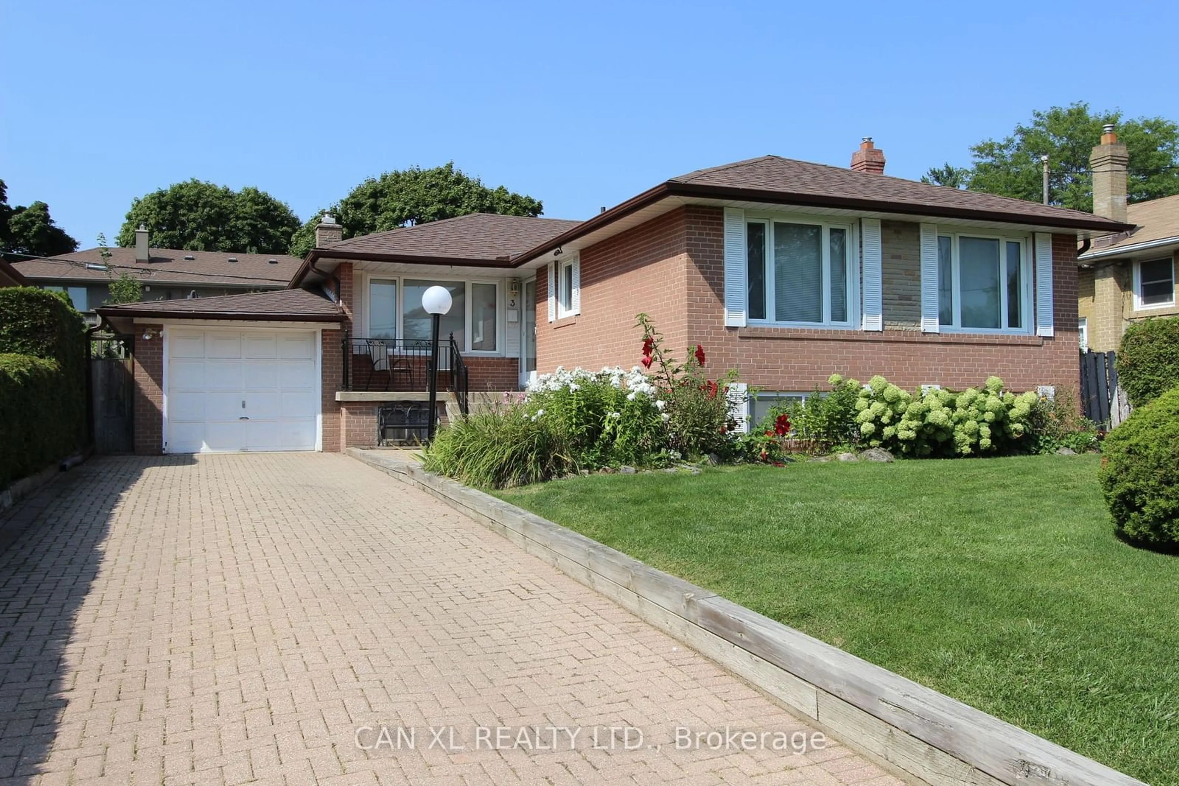 Frontside or backside of a home, the street view for 3 Drury Lane, Toronto Ontario M9P 1P8