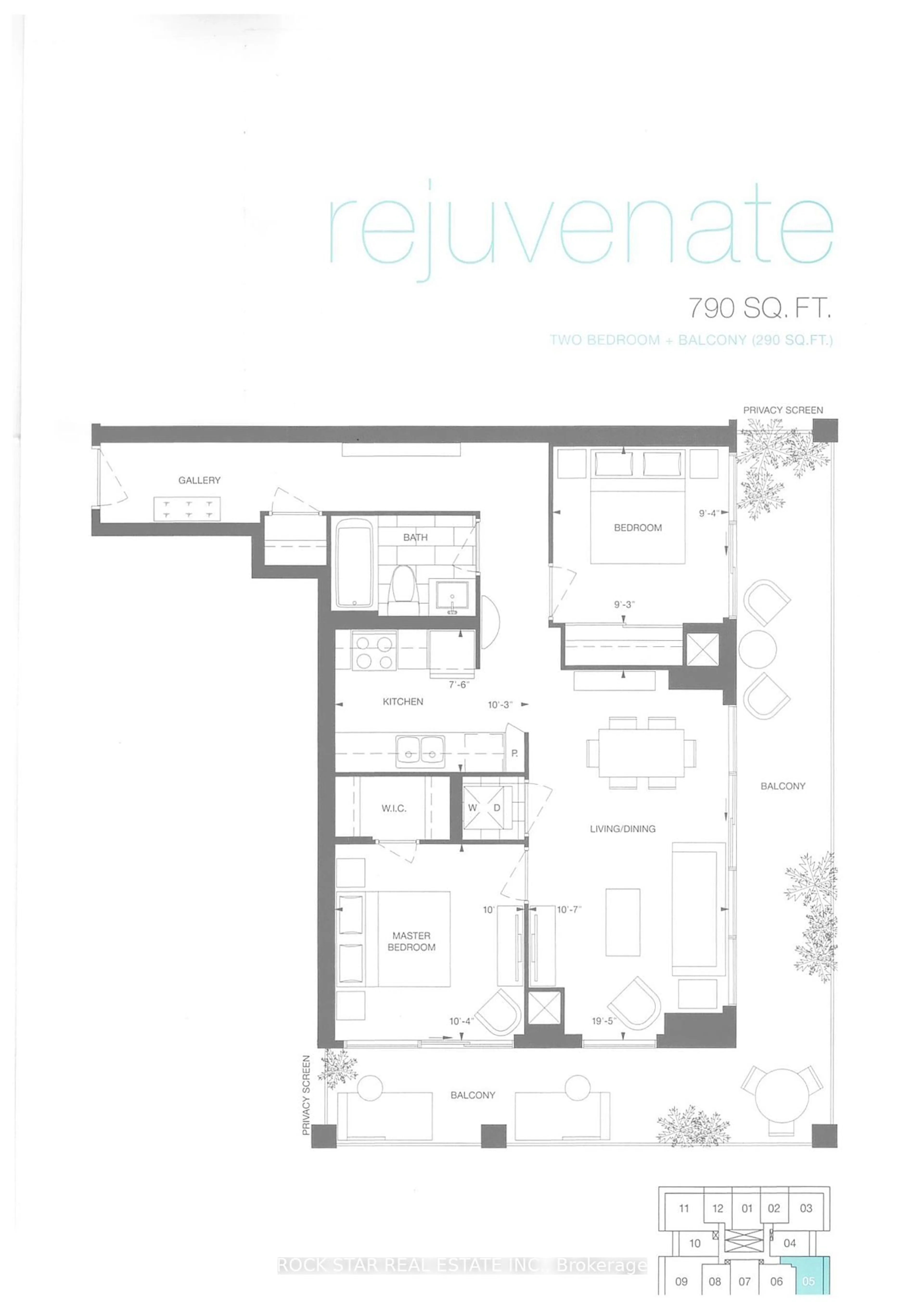 Floor plan for 65 Speers Rd #705, Oakville Ontario L6K 0J1