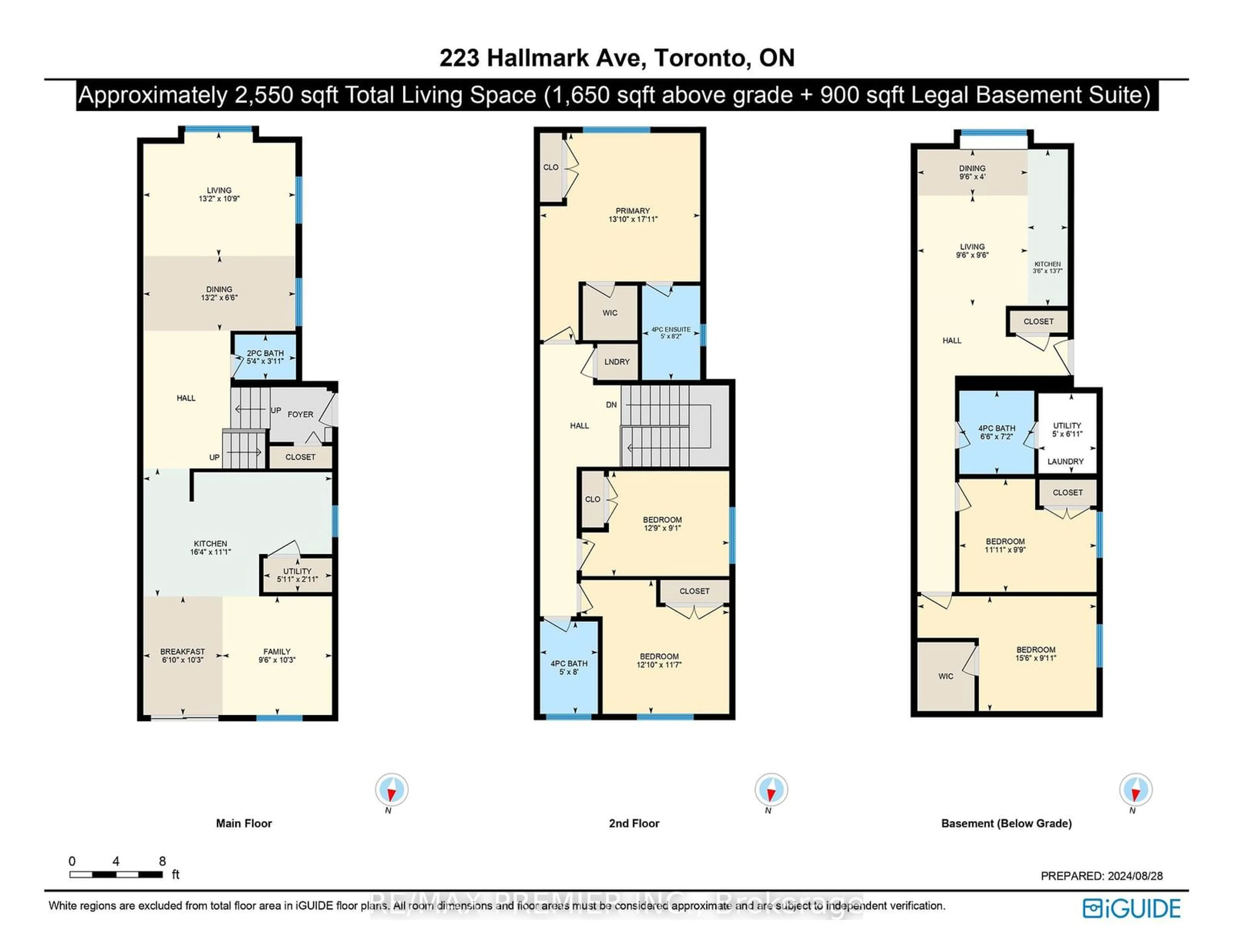 Floor plan for 223 Hallmark Ave, Toronto Ontario M8W 2M4