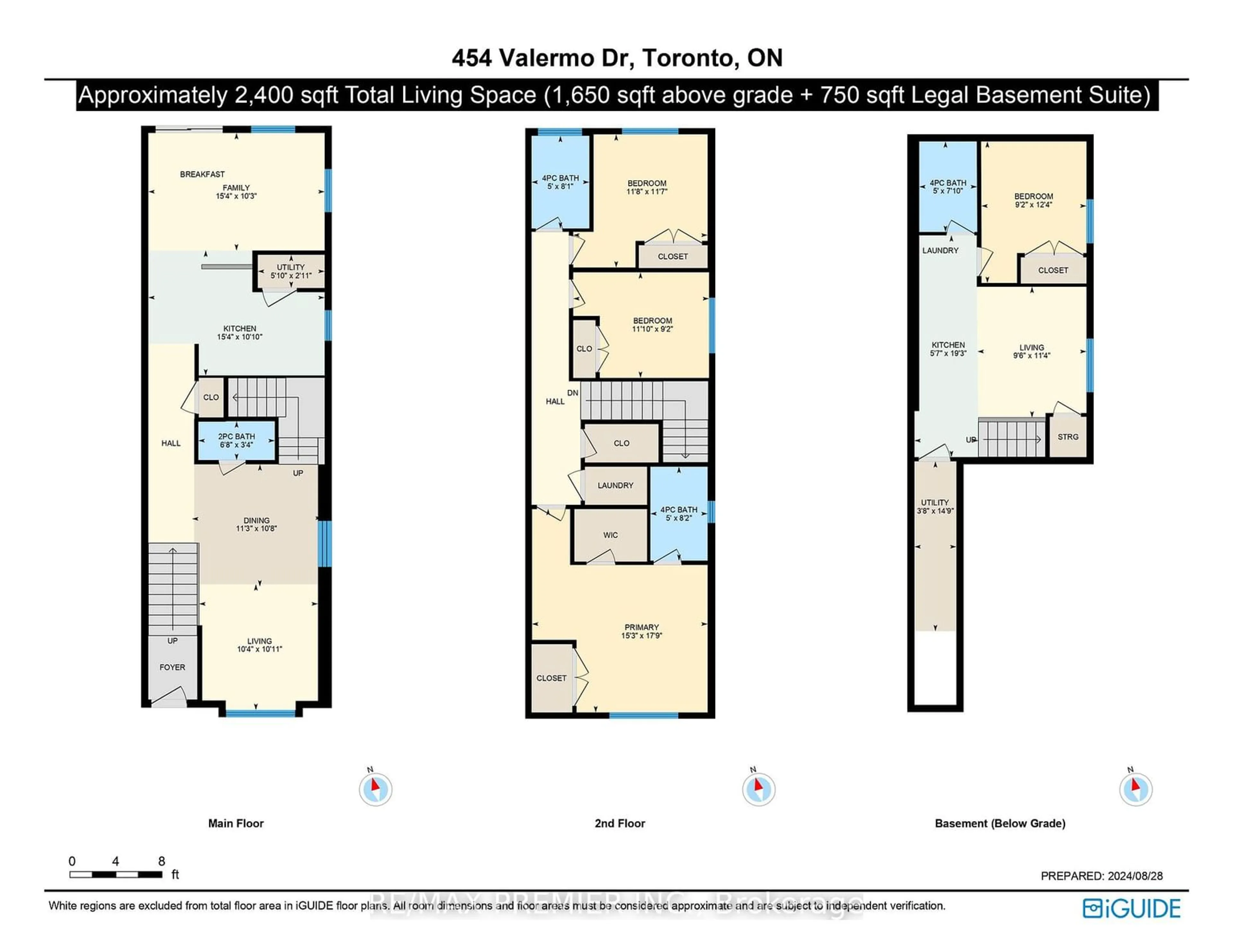 Floor plan for 454 Valermo Dr, Toronto Ontario M8W 2M4