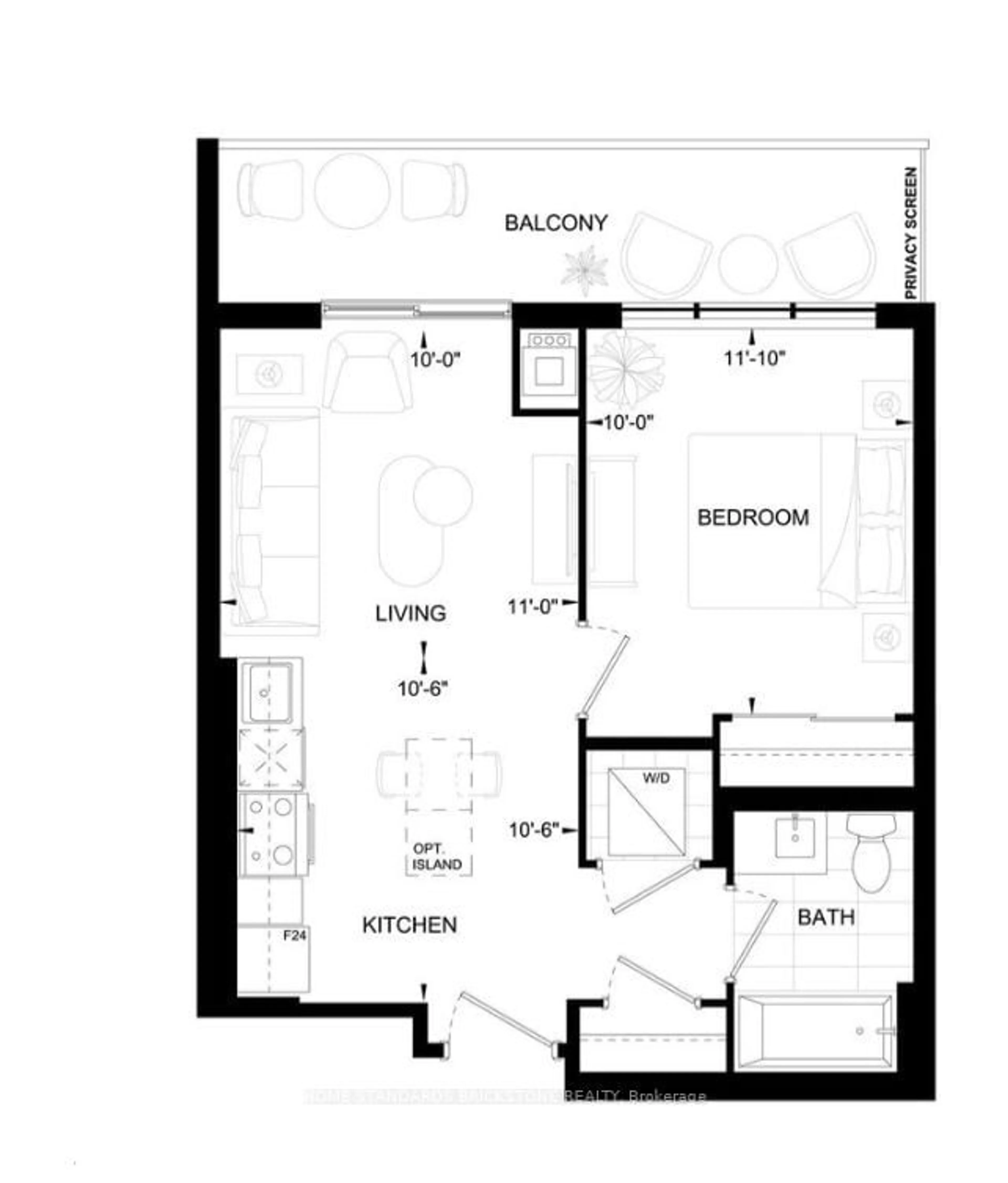 Floor plan for 3220 William Coltson Ave #2005, Oakville Ontario L6H 7X9