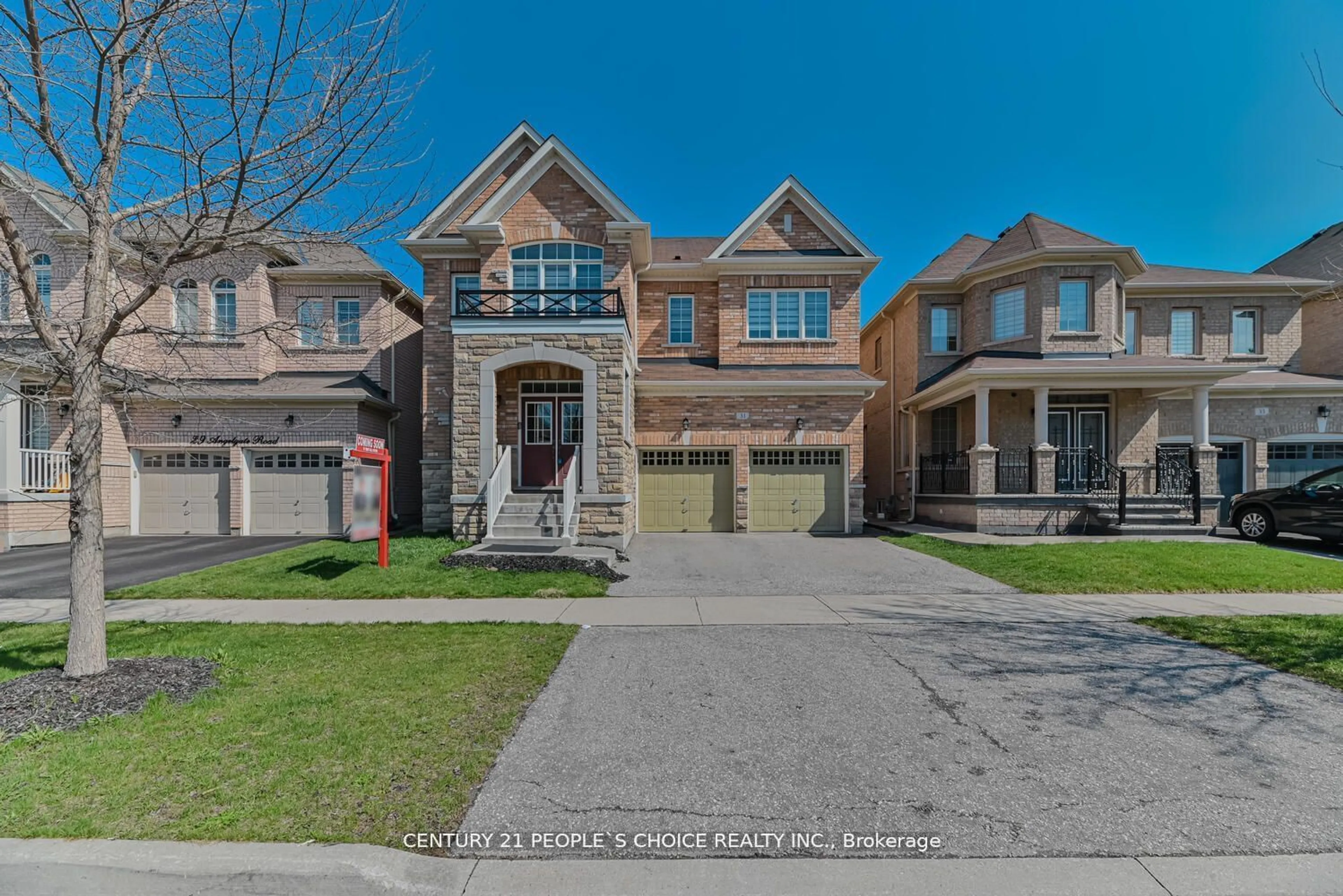 A pic from exterior of the house or condo, the street view for 31 Angelgate Rd, Brampton Ontario L6Y 0X9