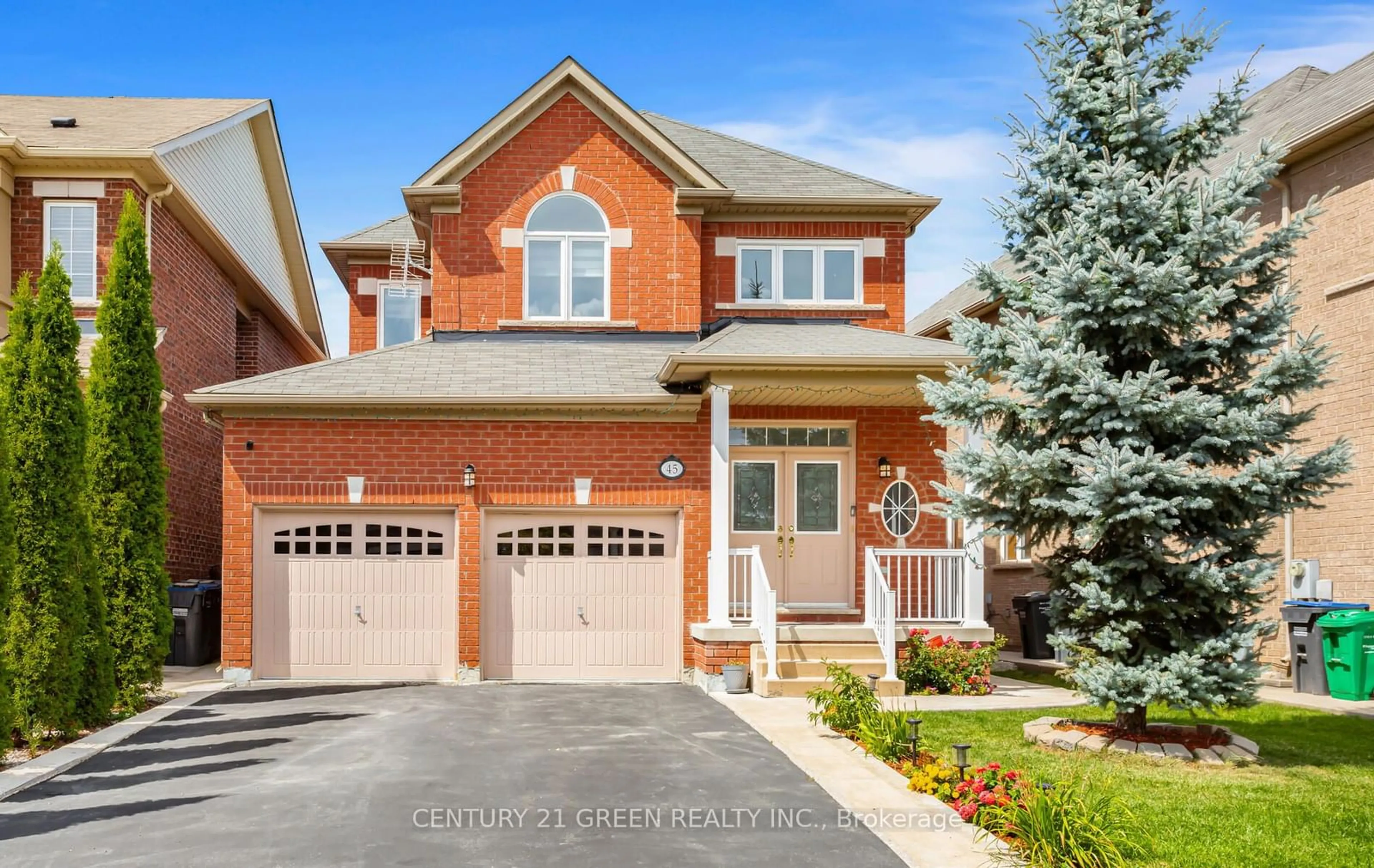 Home with brick exterior material for 45 Chalkfarm Cres, Brampton Ontario L7A 3W1