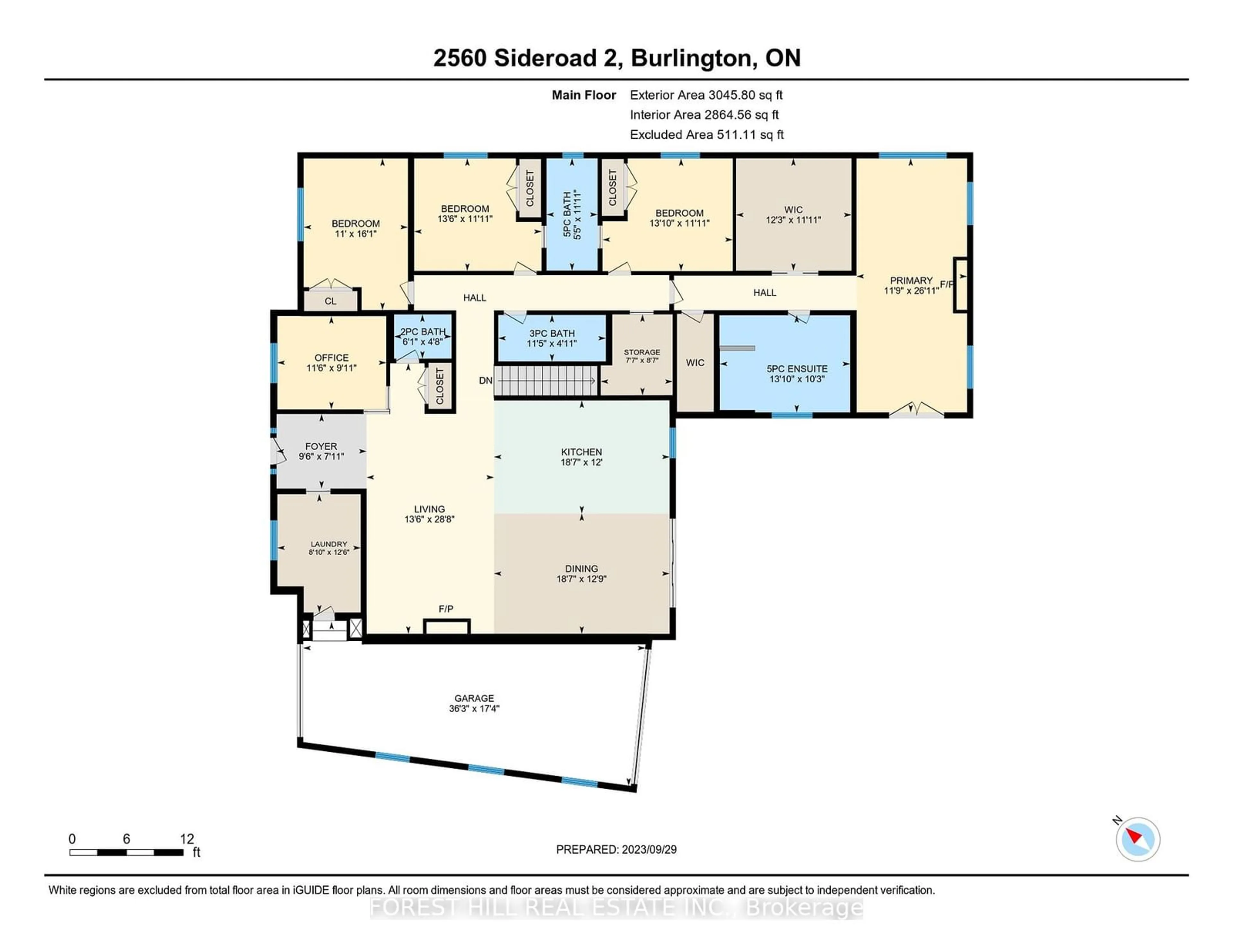 Floor plan for 2560 2 Side Rd, Burlington Ontario L7R 1E5