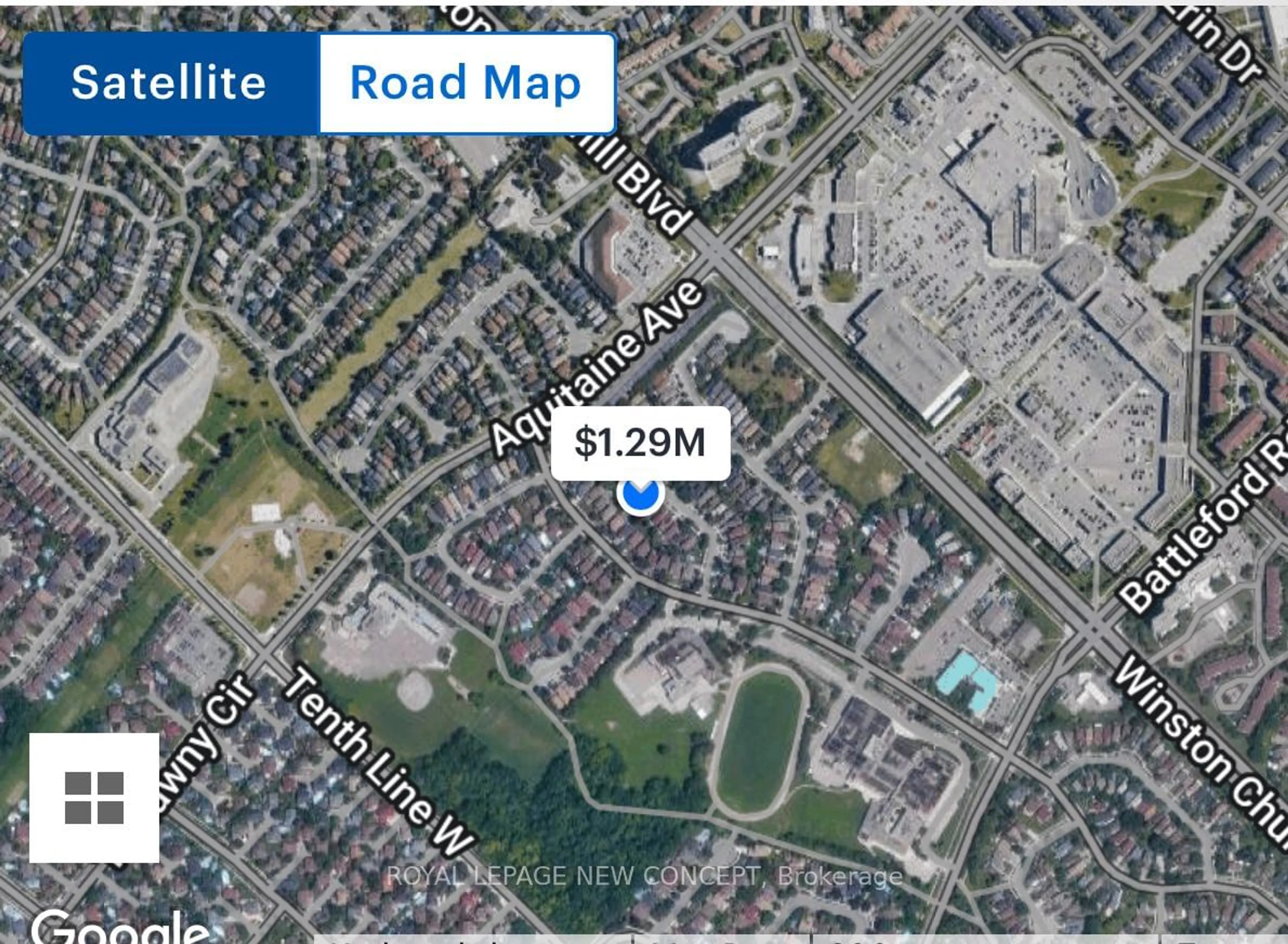 Picture of a map for 6696 HARLOW Rd, Mississauga Ontario L5N 4T3