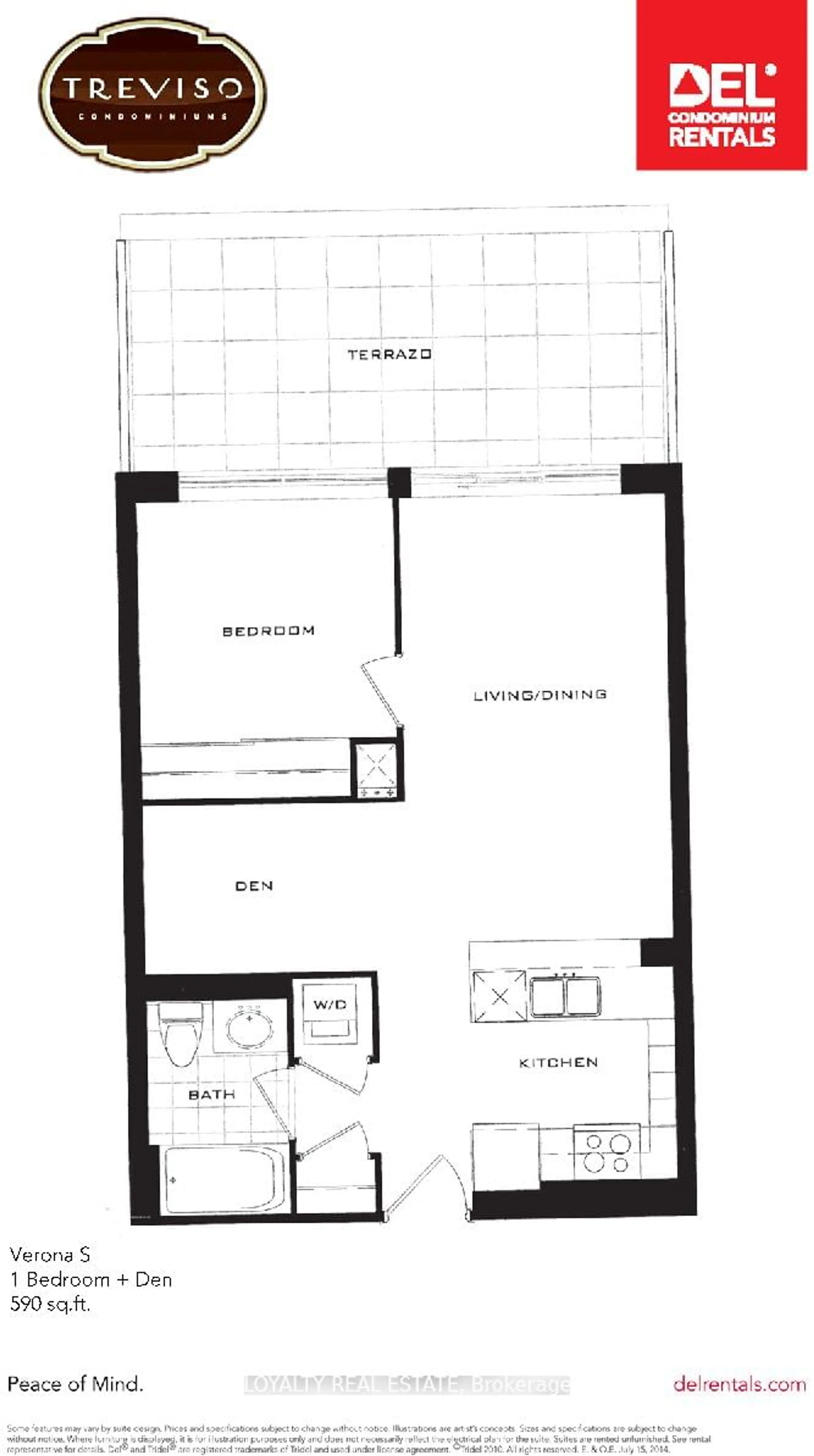 Floor plan for 830 Lawrence Ave #733, Toronto Ontario M6A 1C3