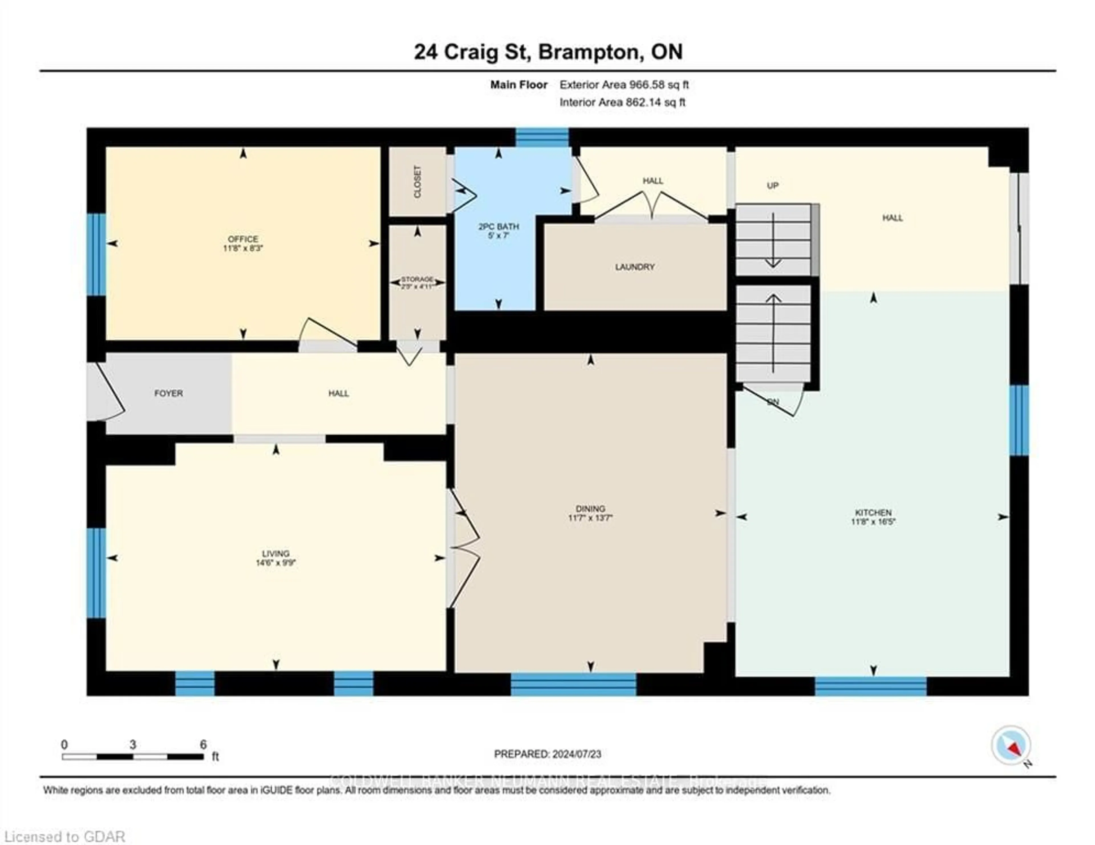 Floor plan for 24 Craig St, Brampton Ontario L6Y 1J1