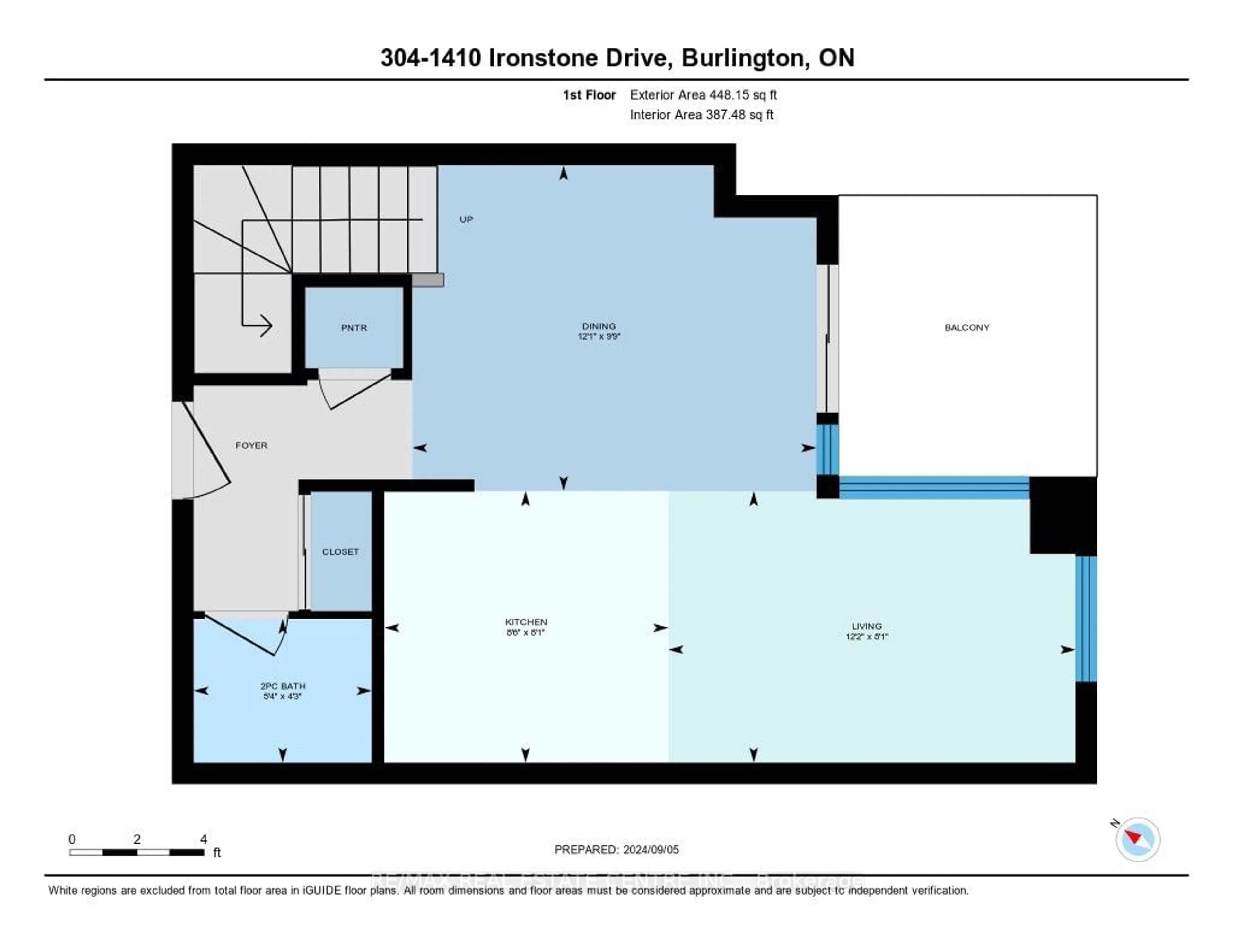 Floor plan for 1940 Ironstone Dr #304, Burlington Ontario L7L 0E4