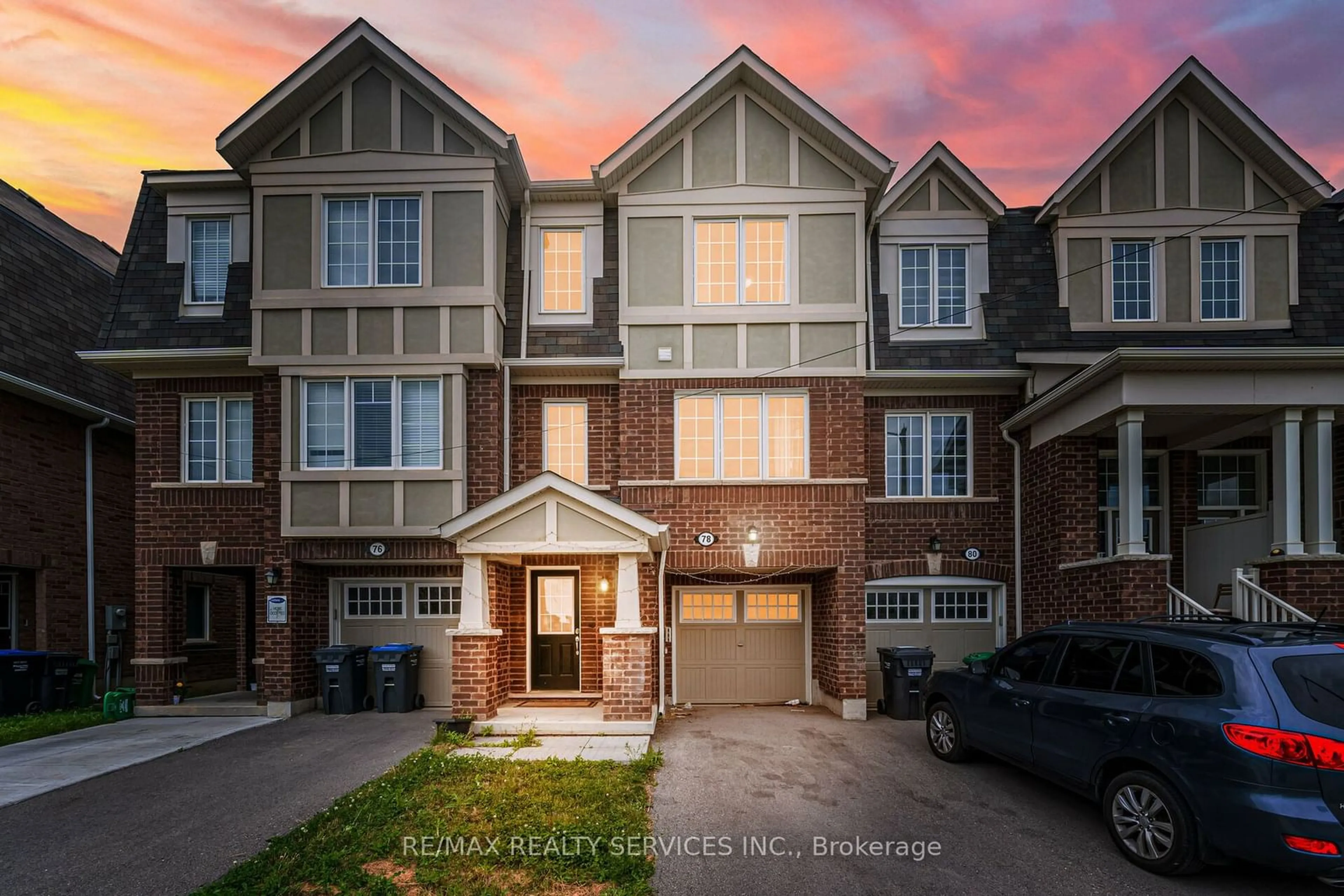 A pic from exterior of the house or condo, the street view for 78 Stewardship Rd, Brampton Ontario L7A 4W8