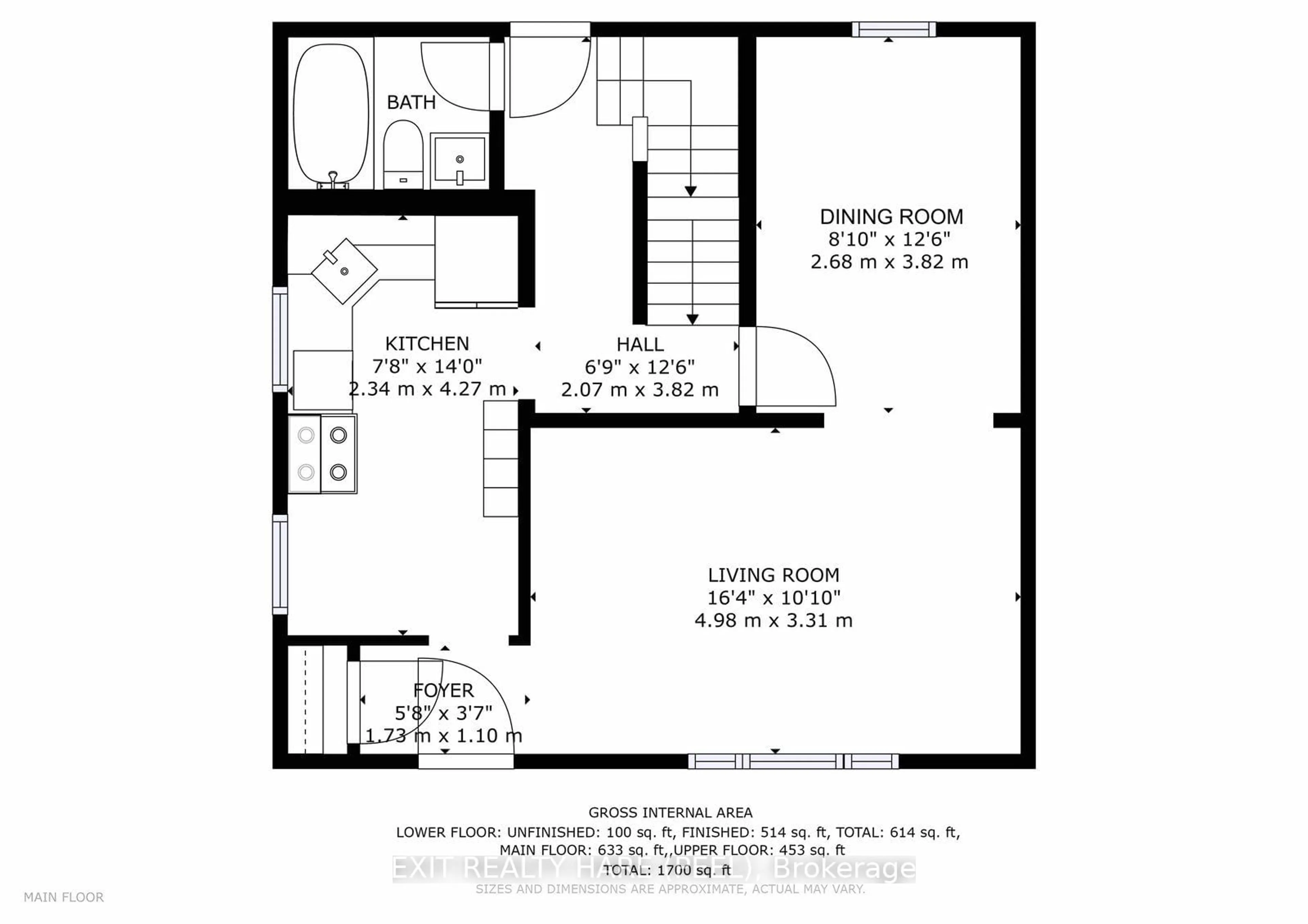 Floor plan for 37 Mccaul St, Brampton Ontario L6V 1J1