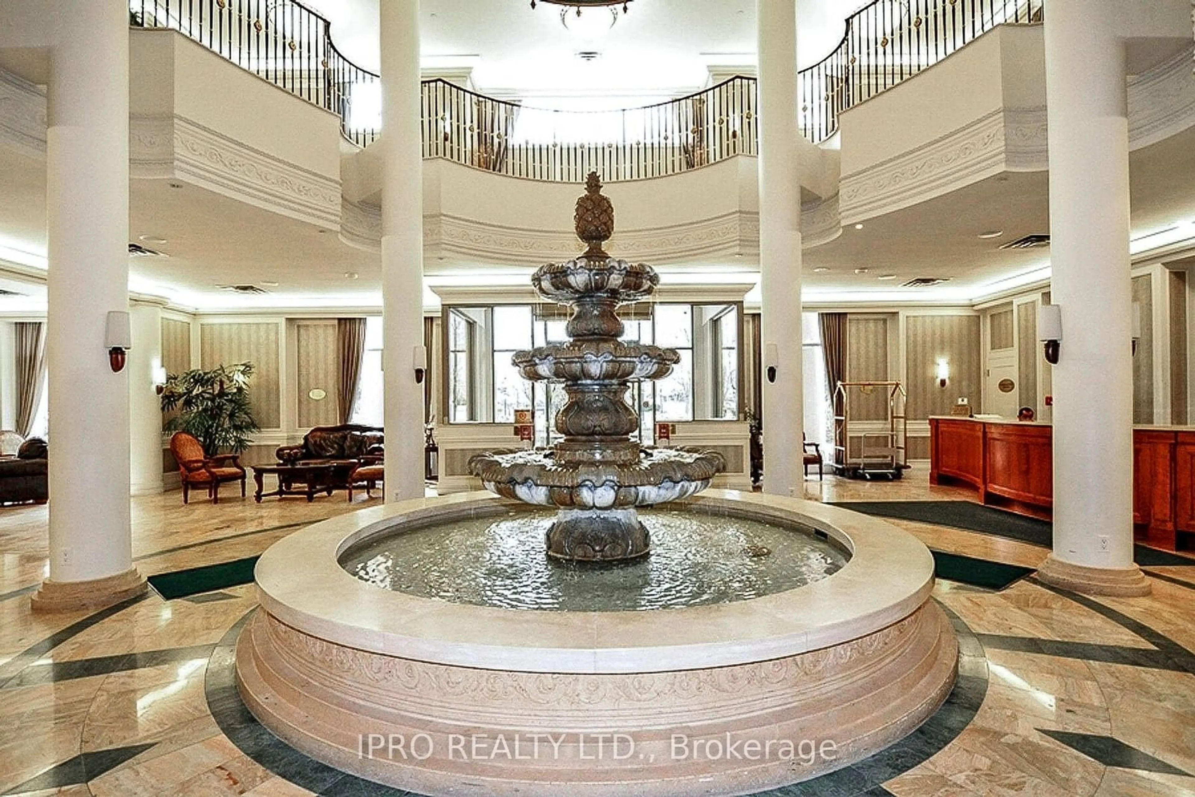 Indoor lobby, ceramic floors for 35 Kingsbridge Garden Circ #506, Mississauga Ontario L5R 3Z5